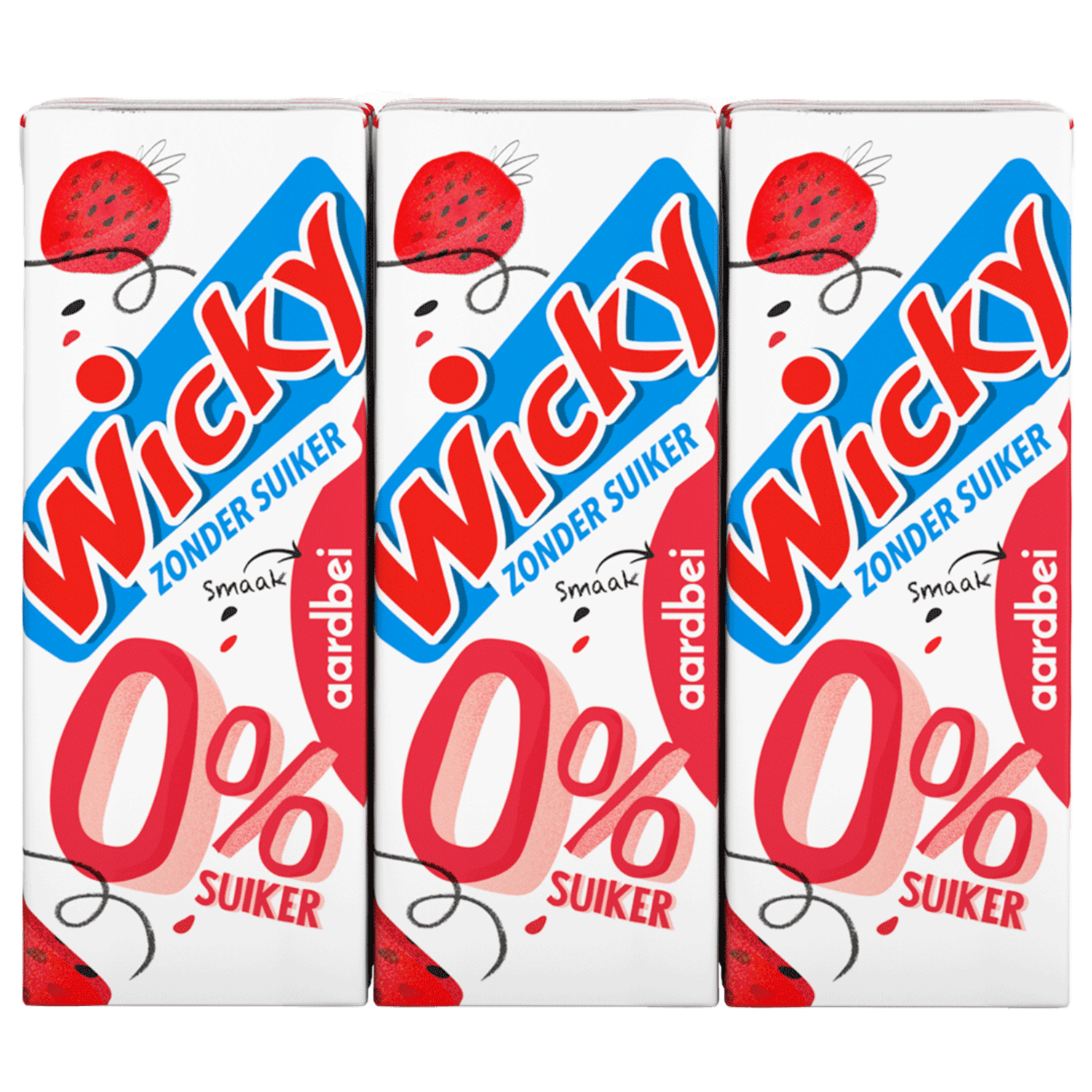 Wicky Aardbei 0% 6x20 cl