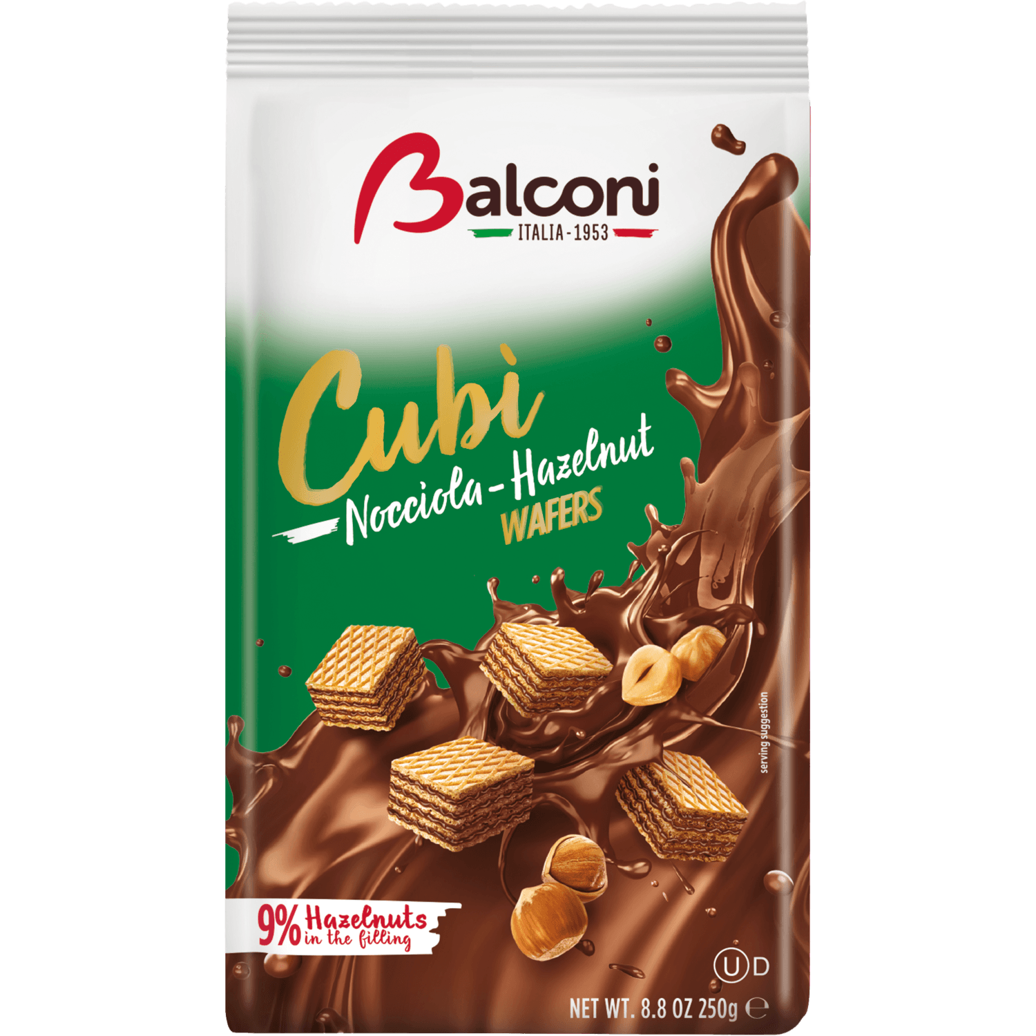 Balconi Wafer cubi nocciola