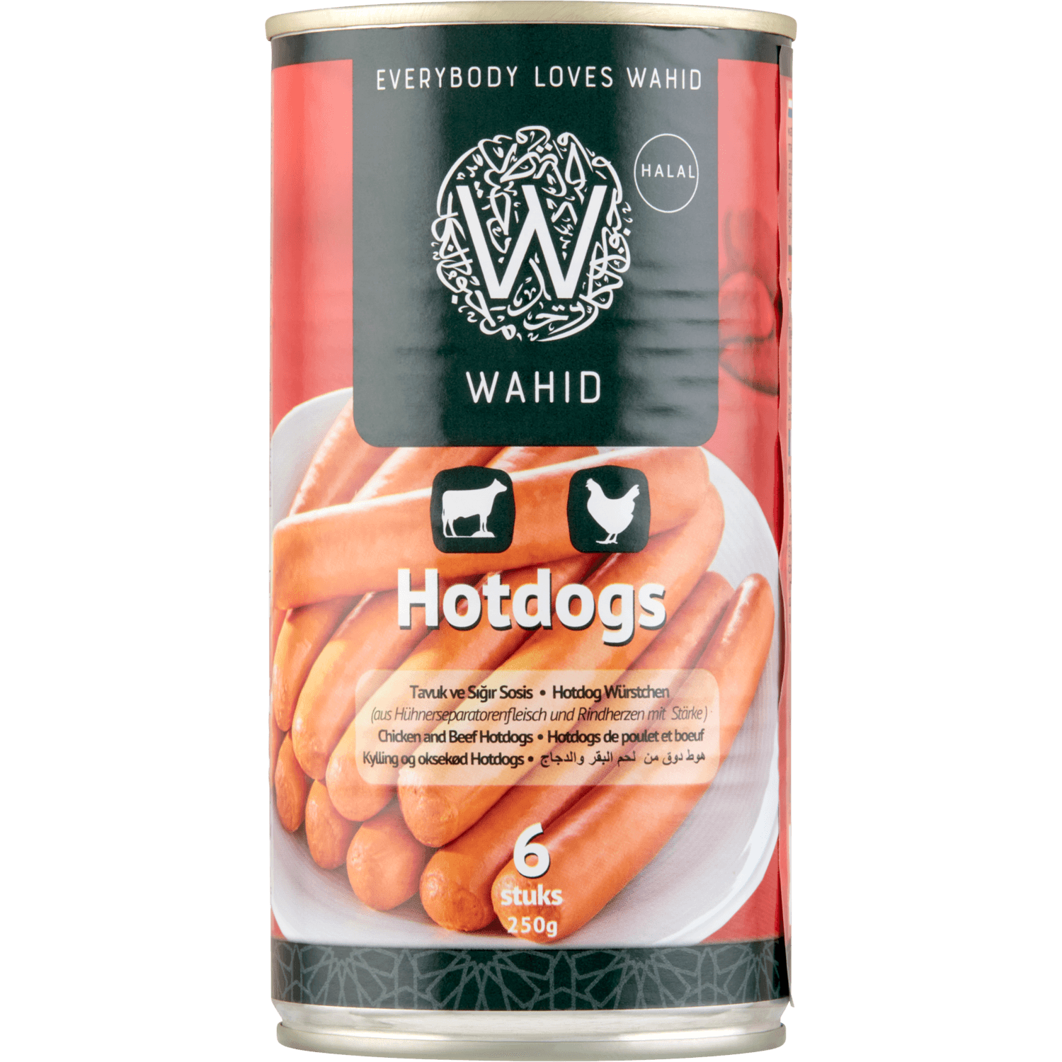 Wahid Hotdogs kip en rund