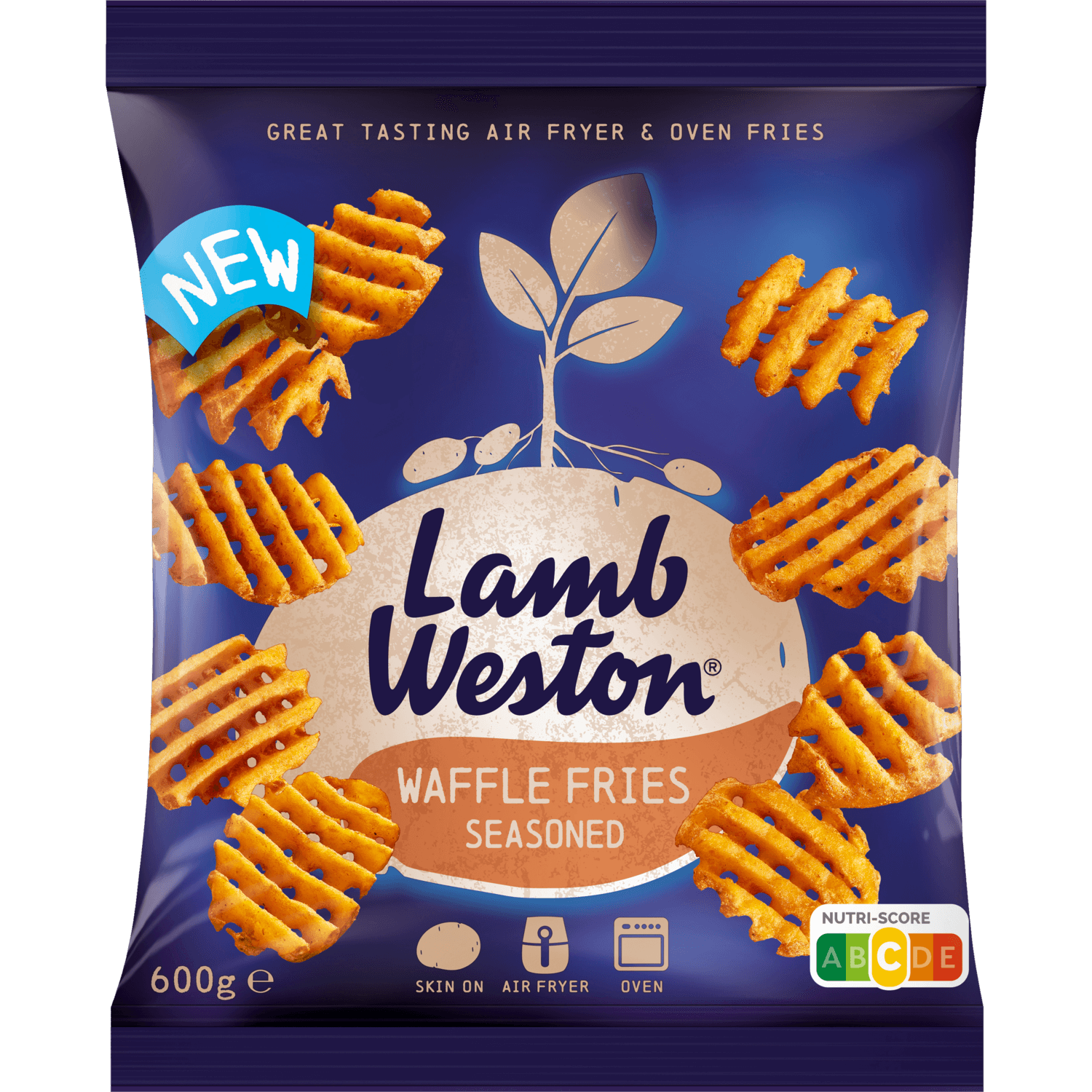 Lamb Weston Waffle fries seasoned