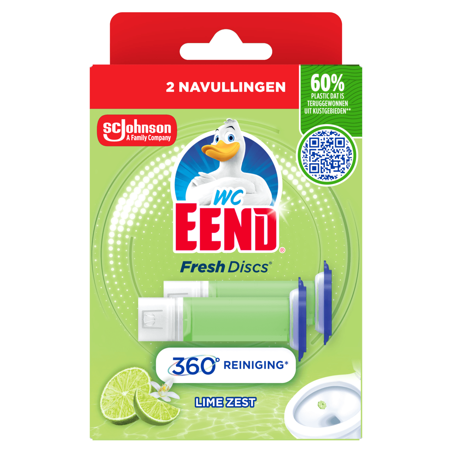 WC-Eend Fresh discs navul duo lime zest