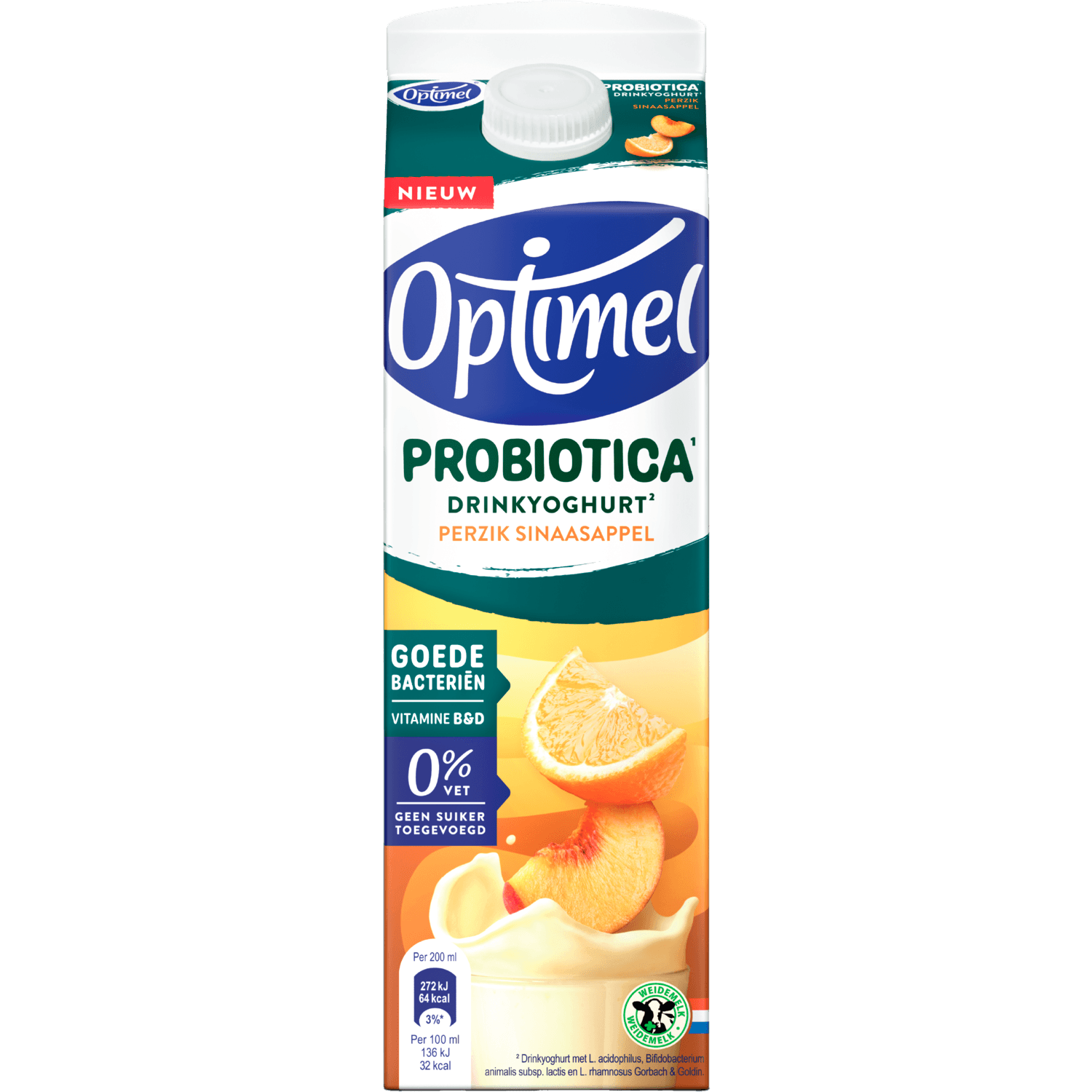 Optimel Probiotica drinkyoghurt perzik sinaasappel