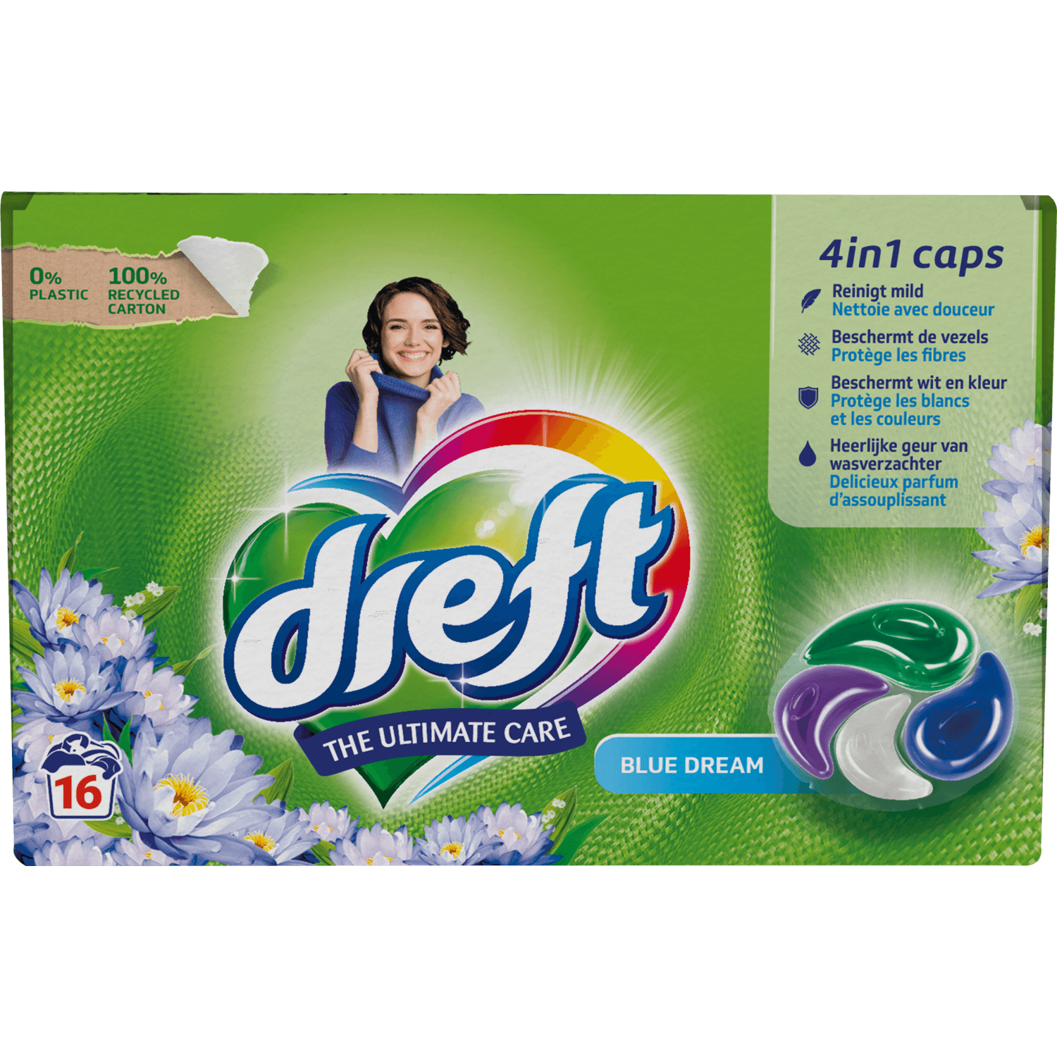 Dreft Wascapsules blauwe droom 4 in 1