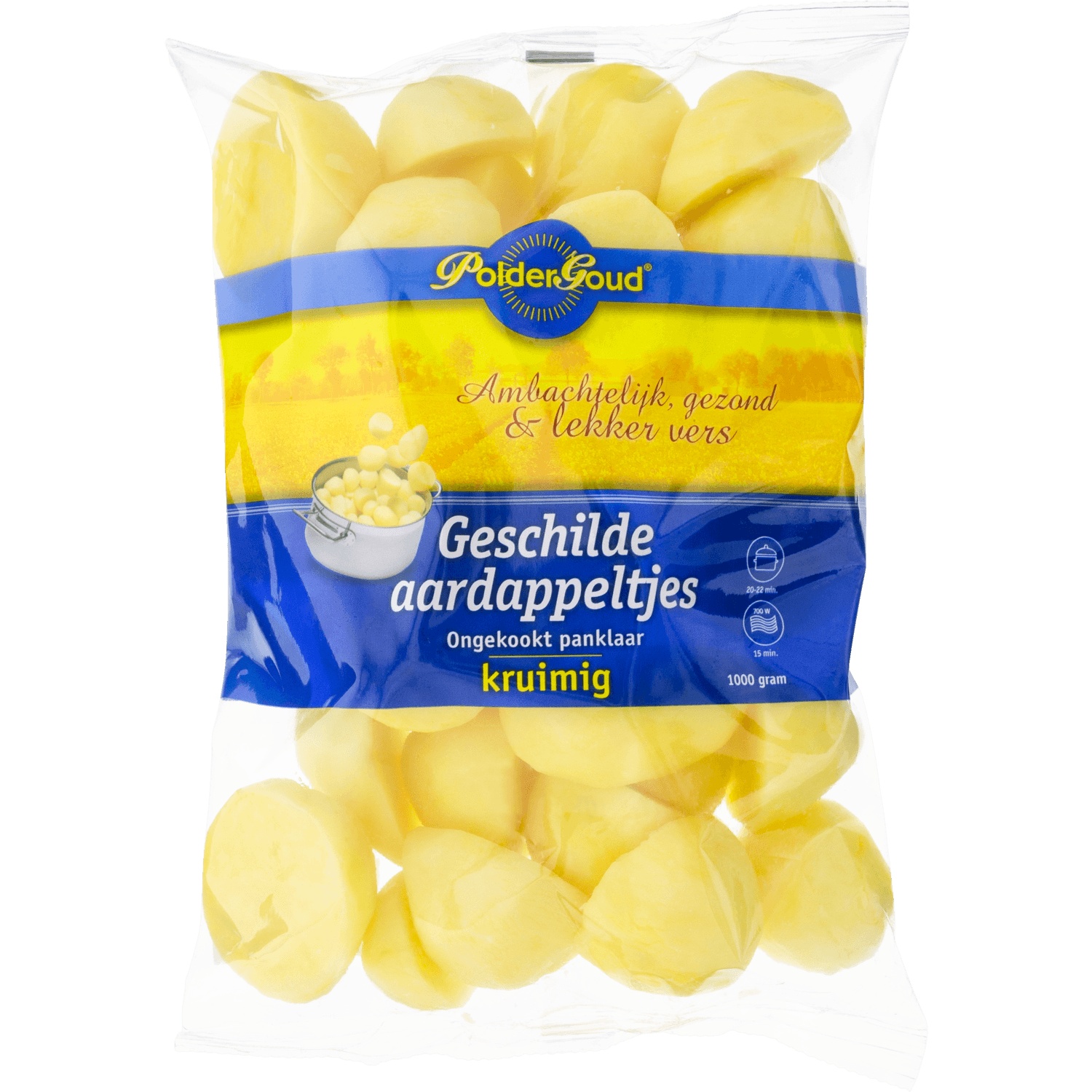 Poldergoud Geschilde aardappeltjes Kruimig ongekookt