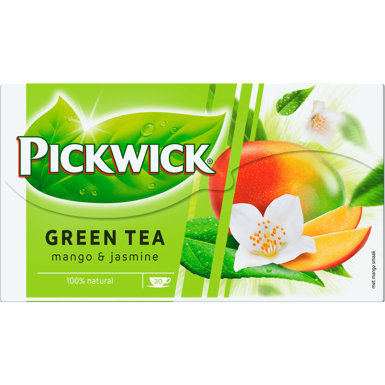 Pickwick Groene thee mango & jasmine 20 zk.