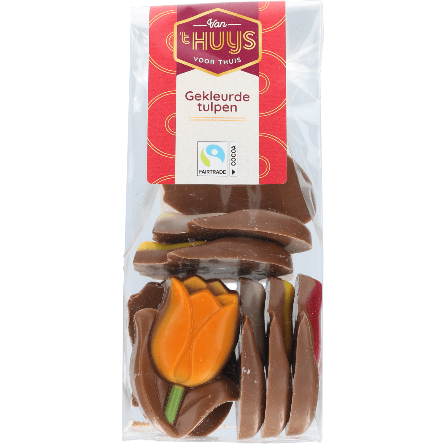 Van 't Huijs Tulpen melkchocolade gekleurd