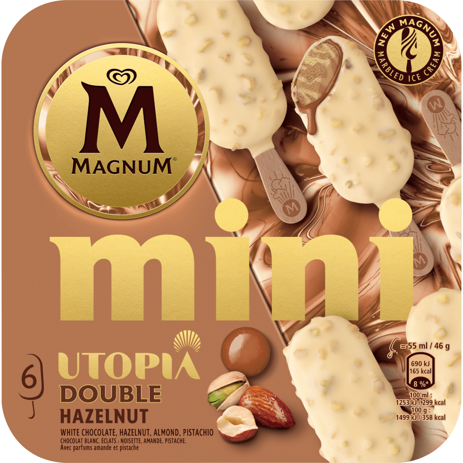 Ola Magnum mini double hazelnut 6 st.