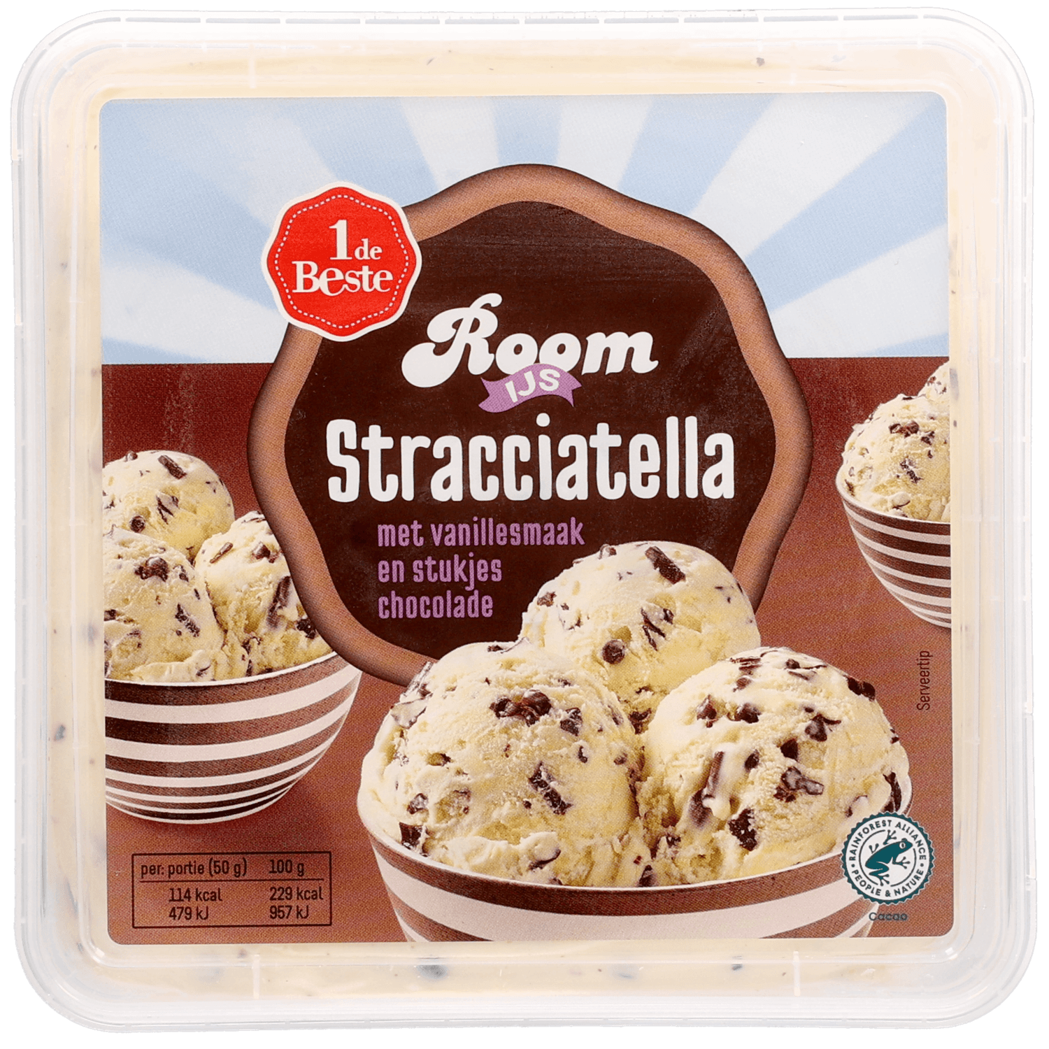 1 De Beste Roomijs stracciatella