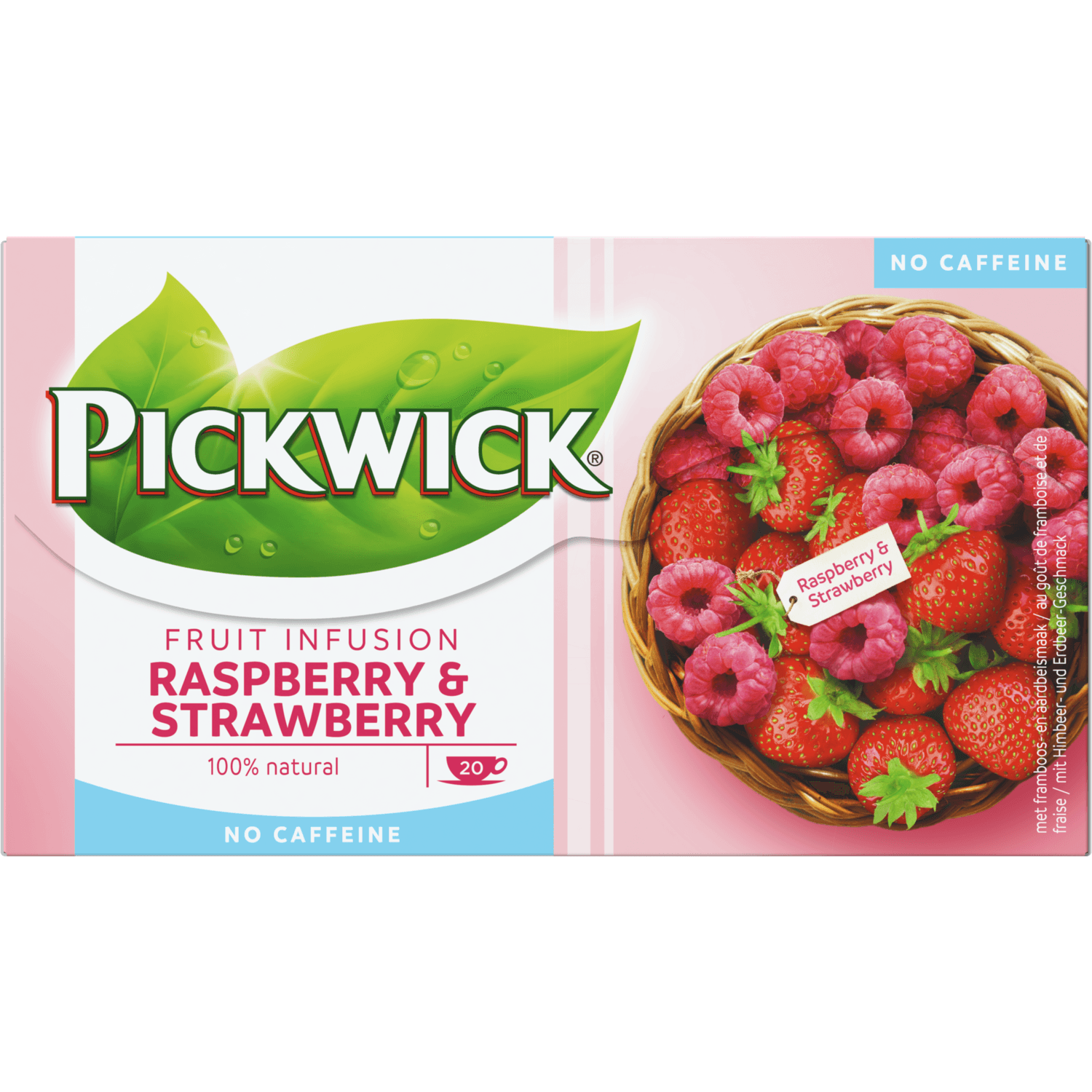 Pickwick Fruit infusion raspberry & strawberry 20 zakjes