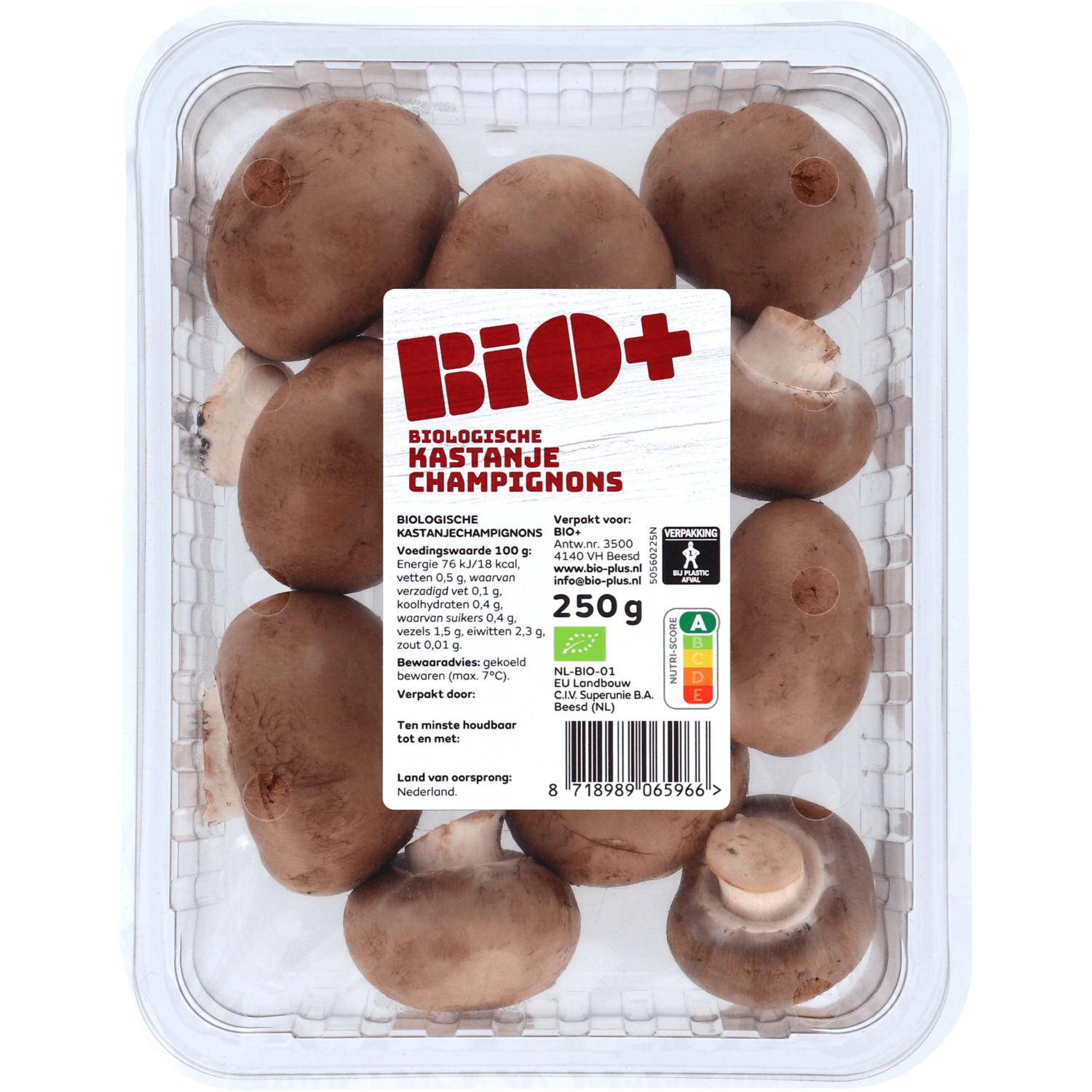 Bio+ Kastanje champignons bio