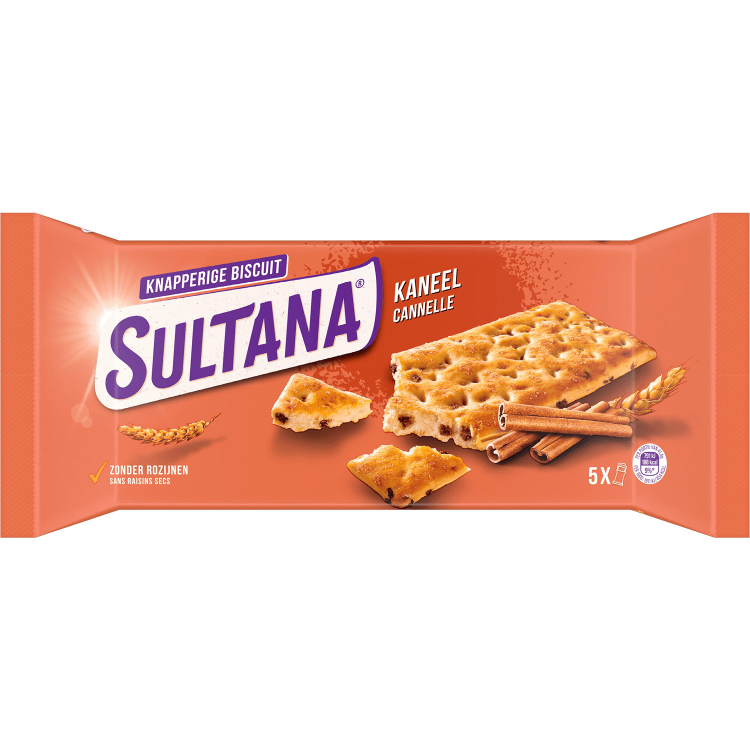 Sultana Knappers kaneel 5x 3st.