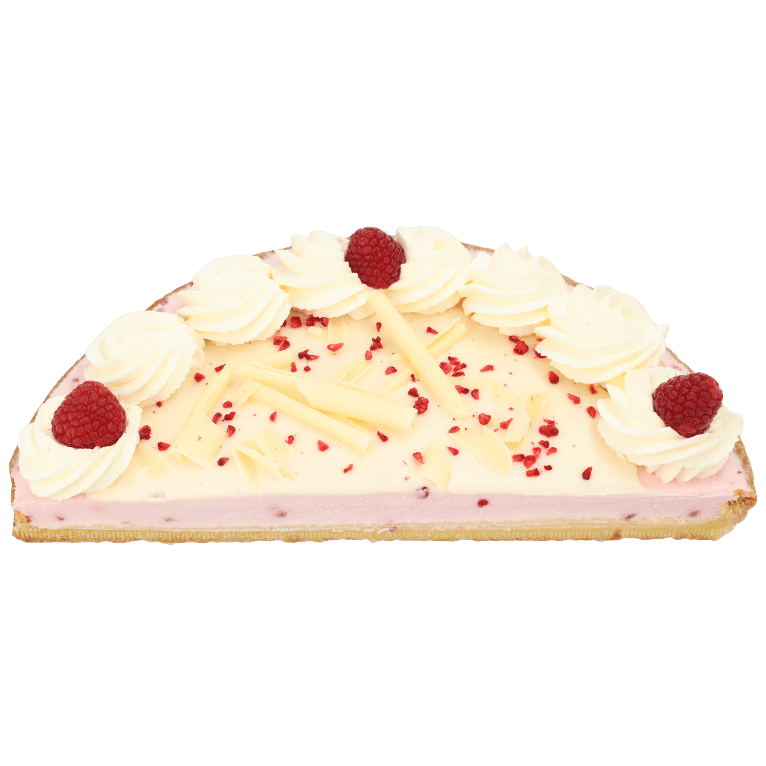 Vlaai half witte chocolade frambozen