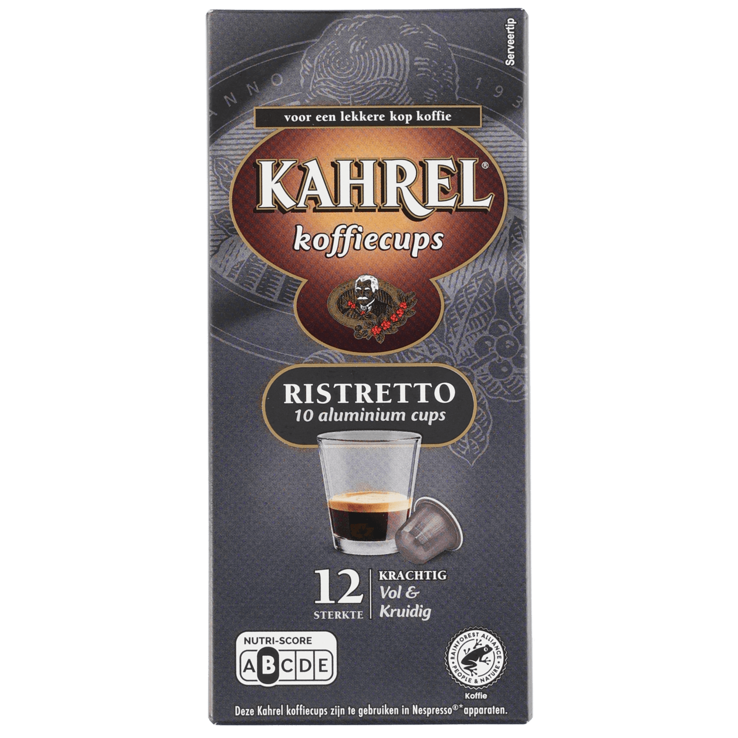 Kahrel Koffiecups ristretto sterkte 12