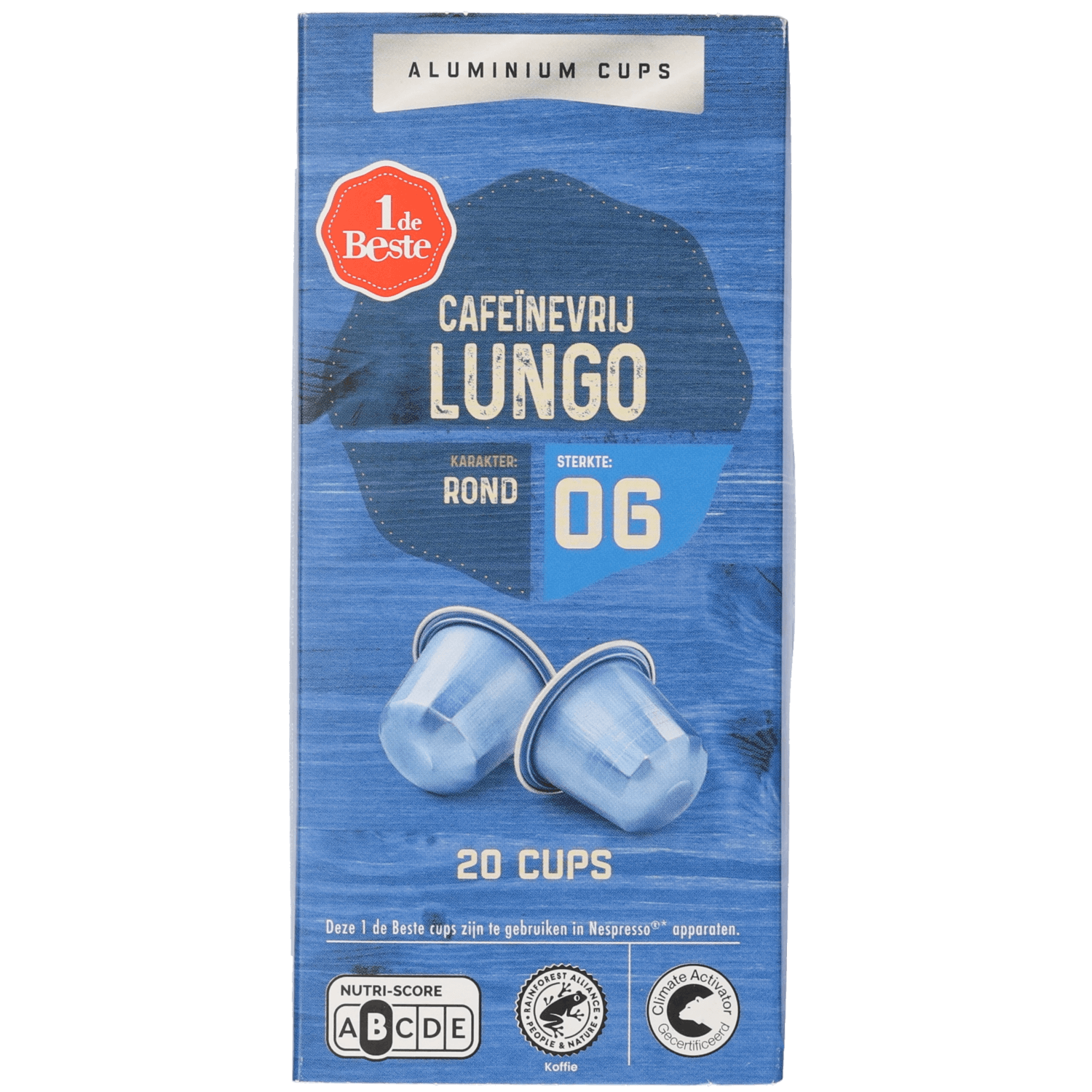 1 De Beste Koffiecups lungo decaf 20 st.