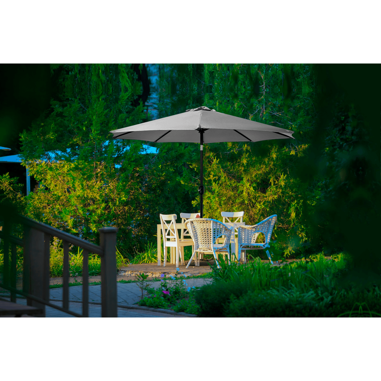 Luxe tuinparasol antraciet