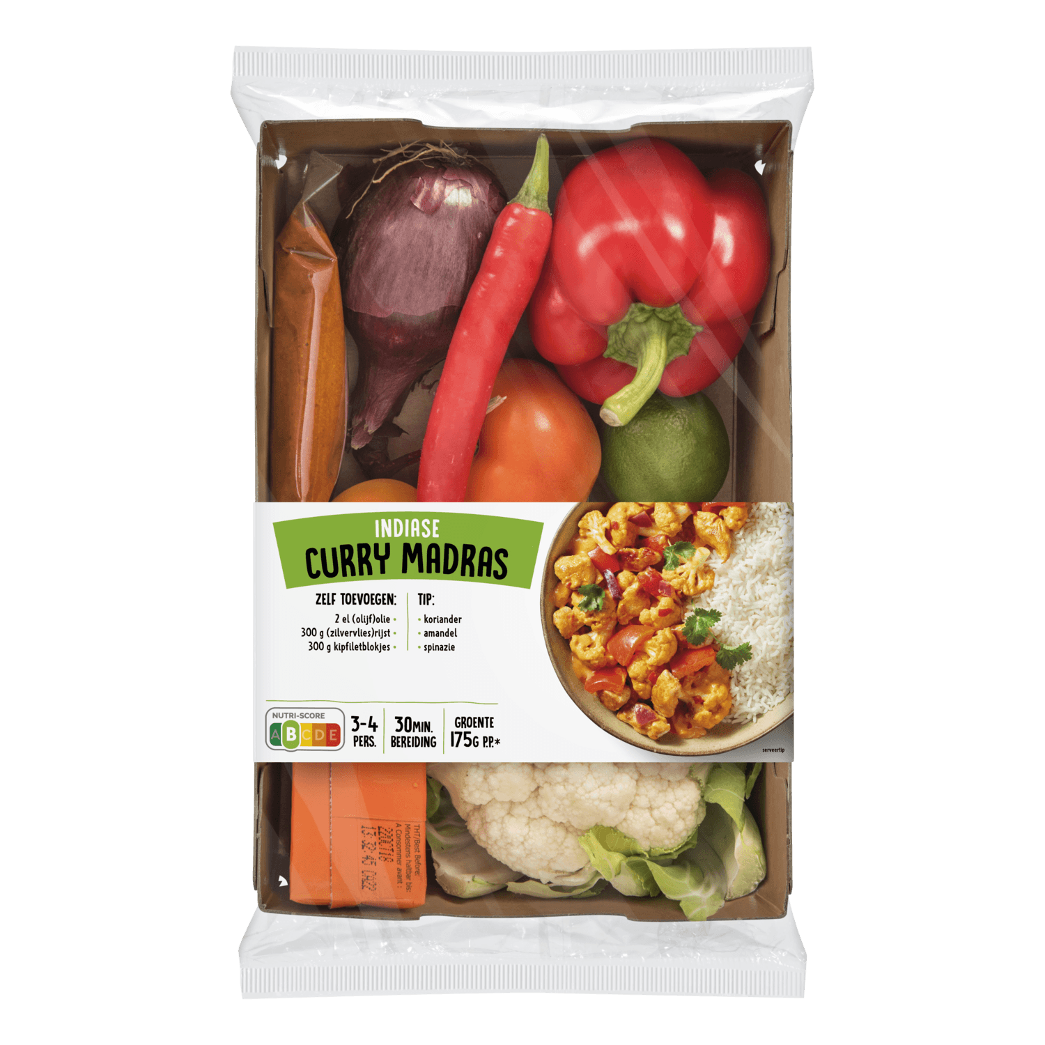 Verspakket Indiase curry madras