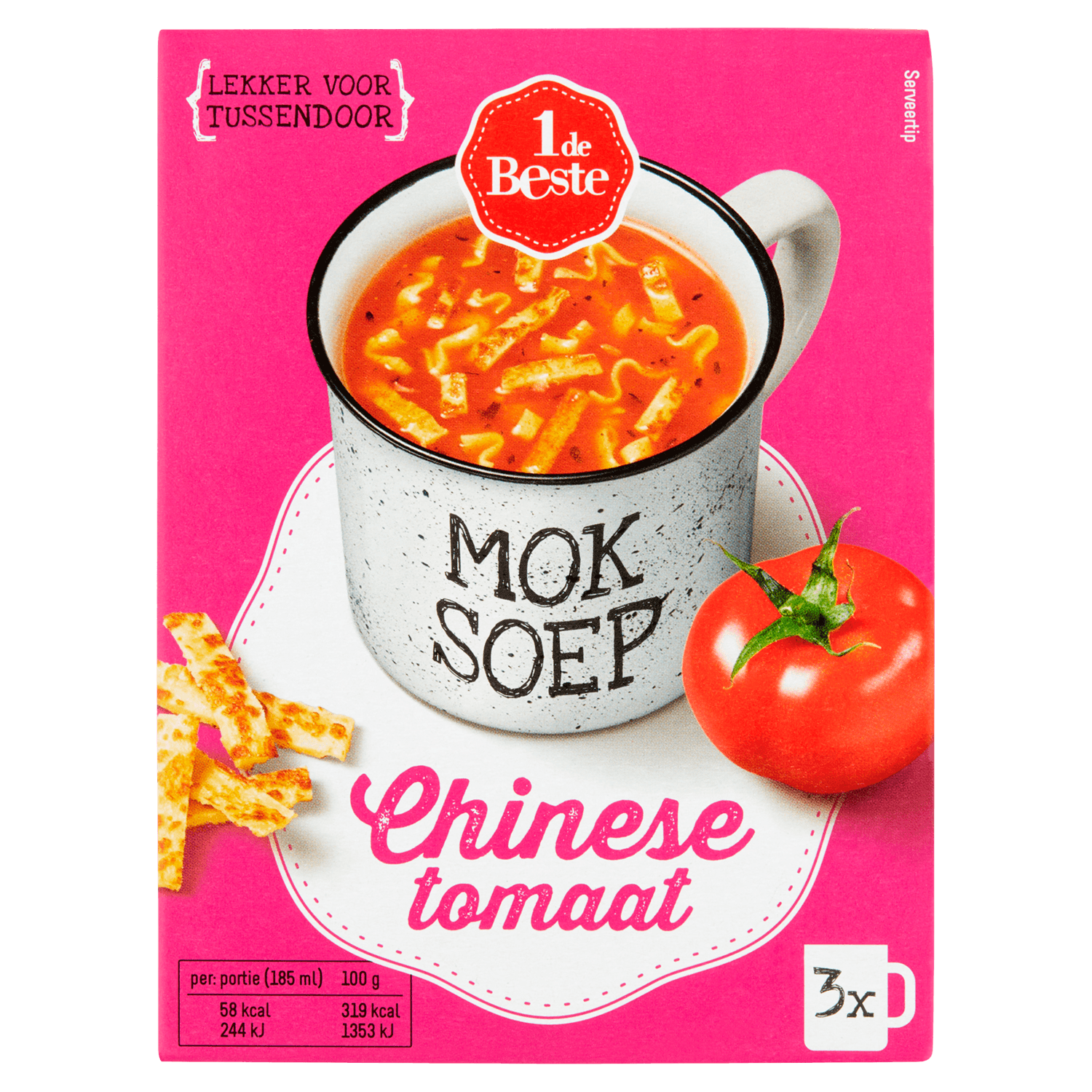1 De Beste 1 kop soep chinese tomaat 3 st.