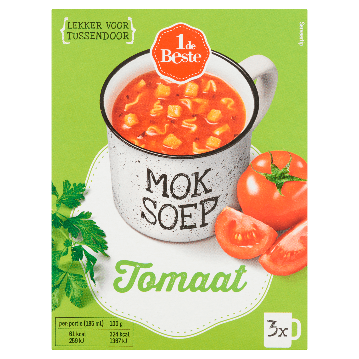 1 De Beste 1 kop soep tomatensoep 3 st.