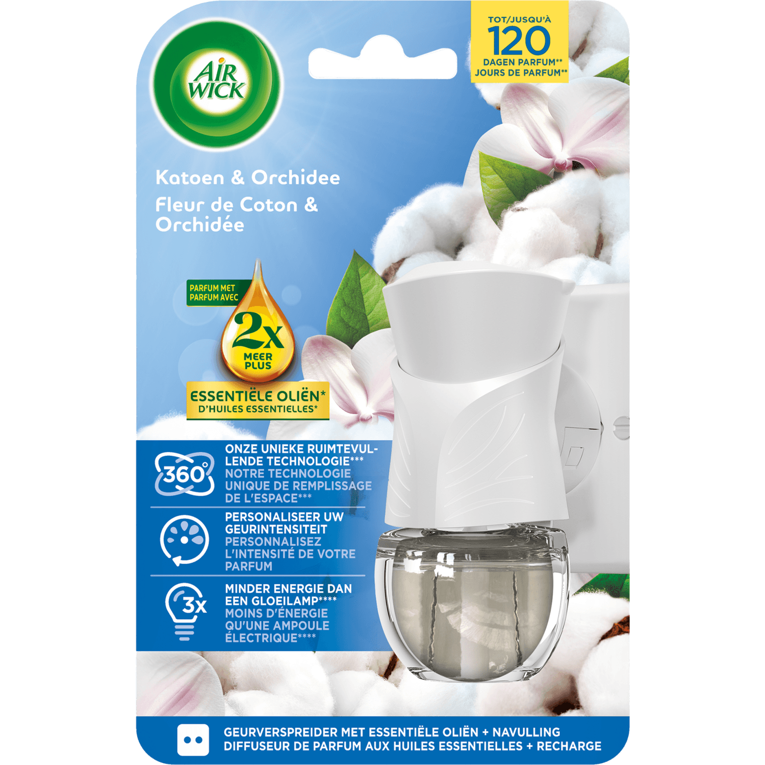 Airwick Luchtverfrisser elektrisch katoen & orchidee
