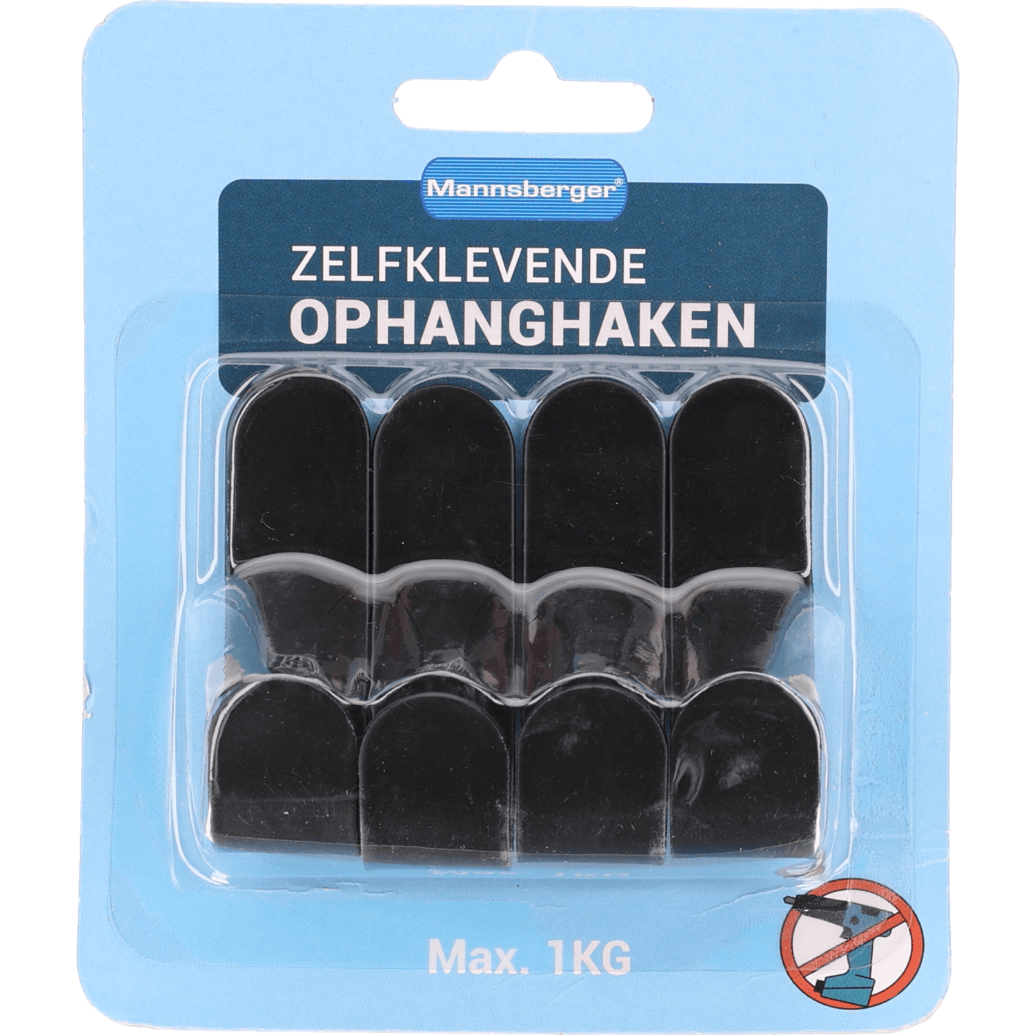 Mannsberger ophanghaken zwart