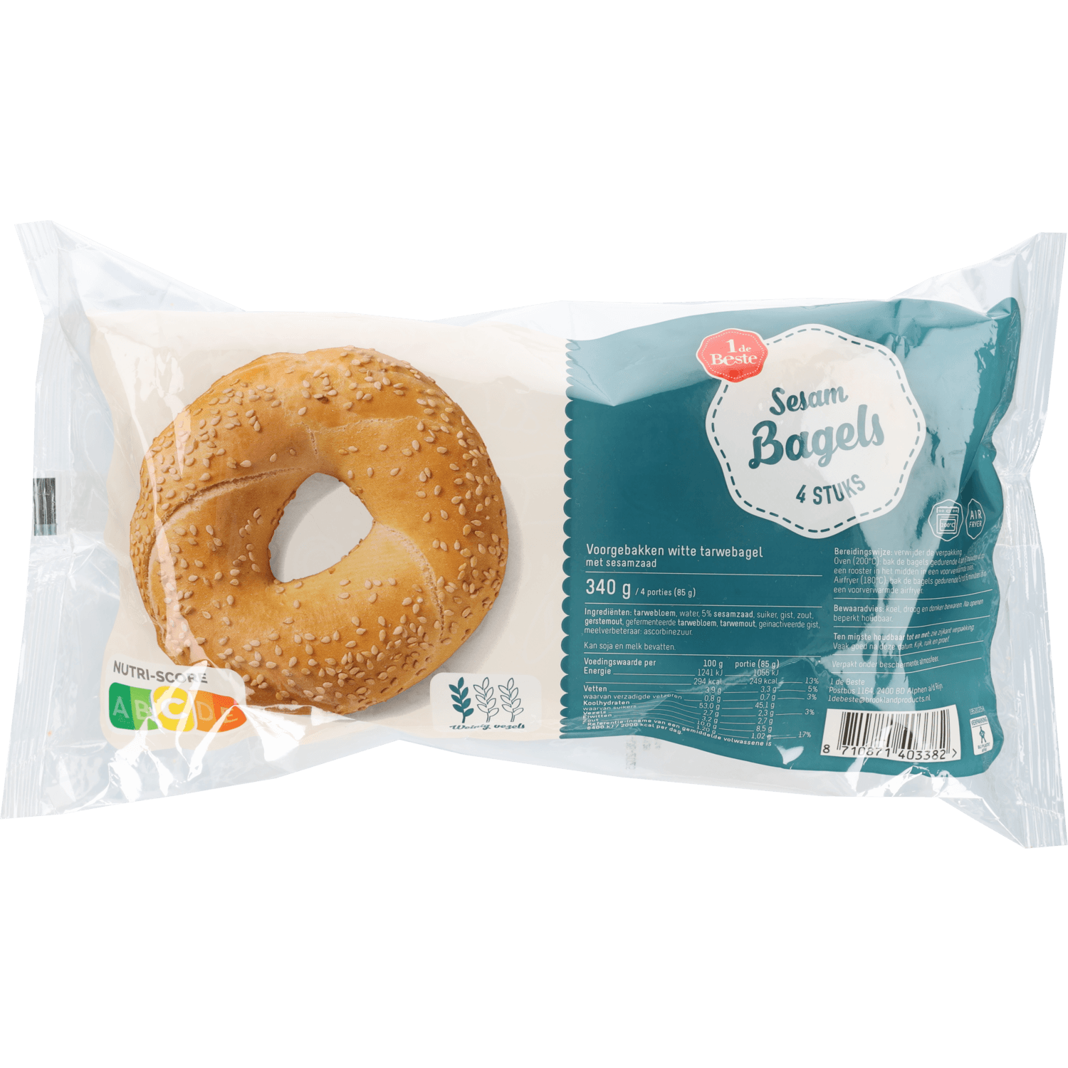 1 De Beste Bagels met sesam 4 st.