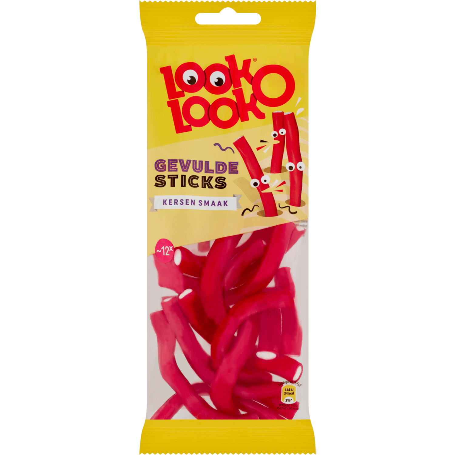 Look O Look Gevulde Kersen sticks Zoet Snoep Zak