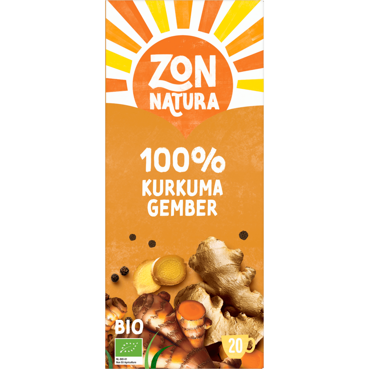 Zonnatura Biologische thee 100% kurkuma gember