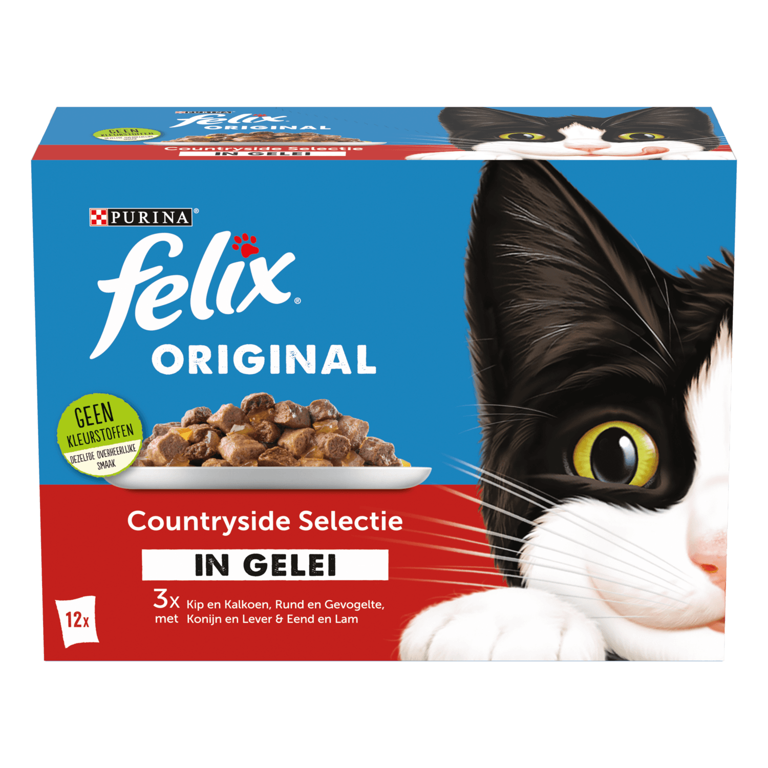 Felix Kattenvoer vlees selectie 12 stuks