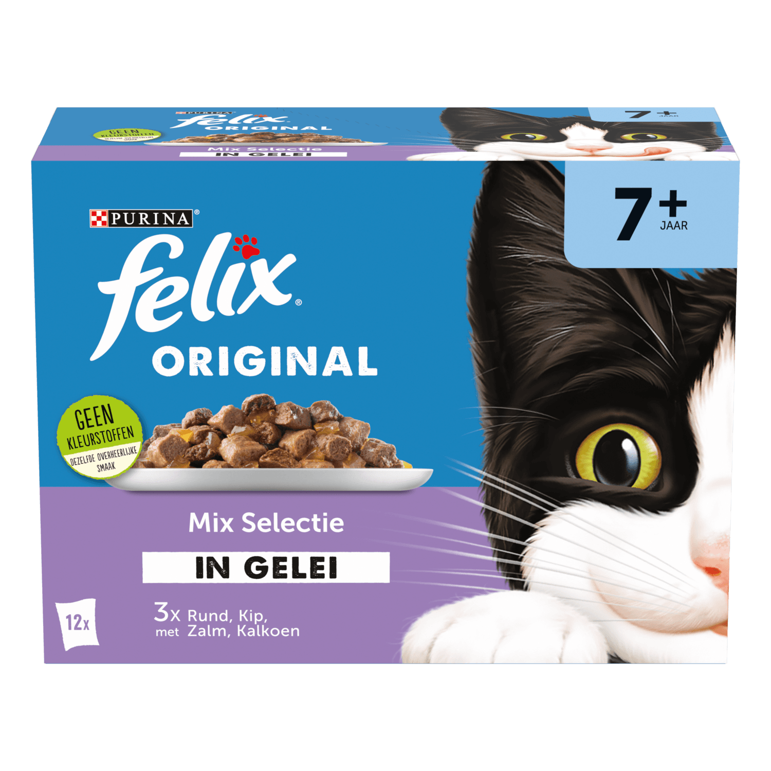 Felix Pouch senior nat chunks in jelly 12 stuks