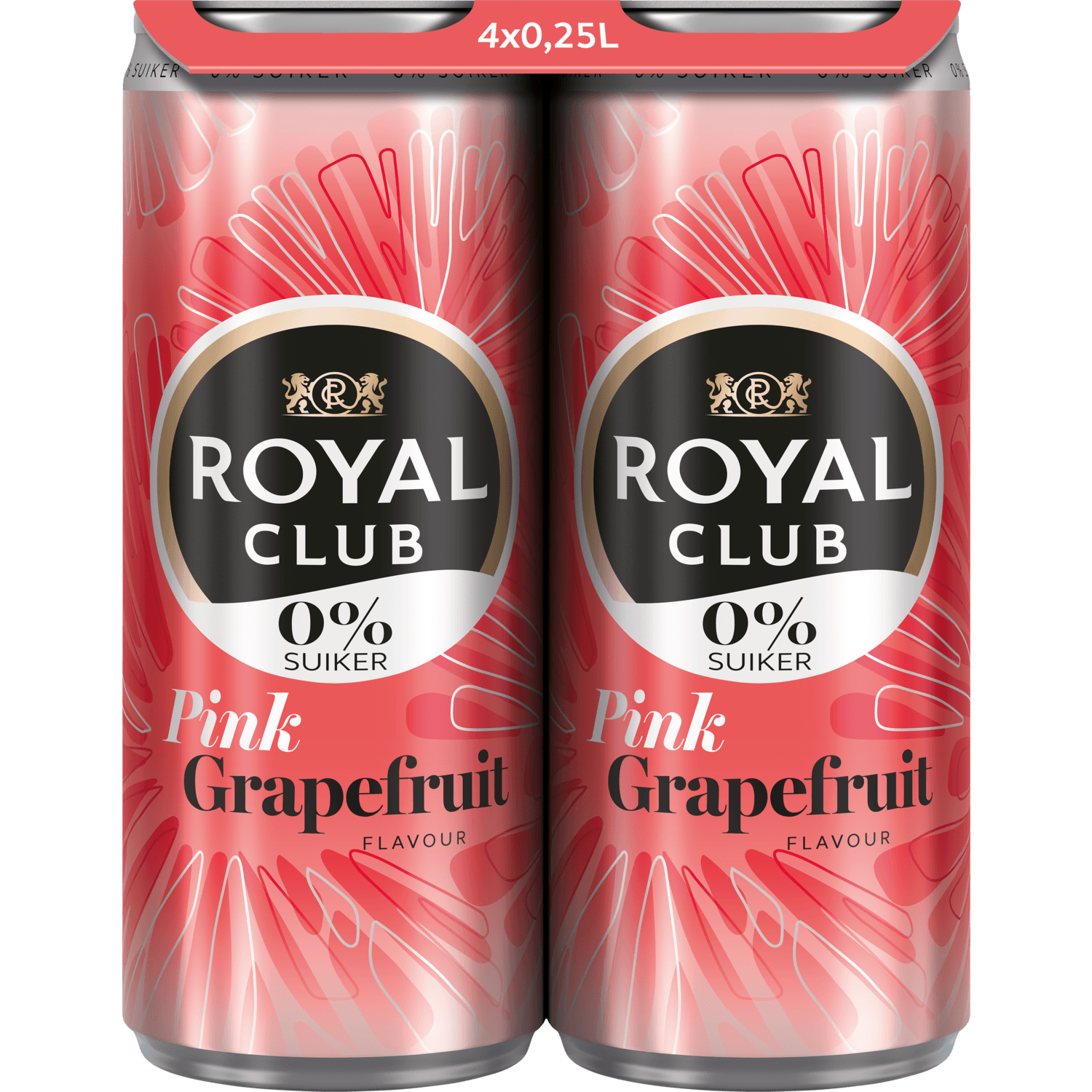 Royal Club Pink grapefruit 0% 4 x 25cl