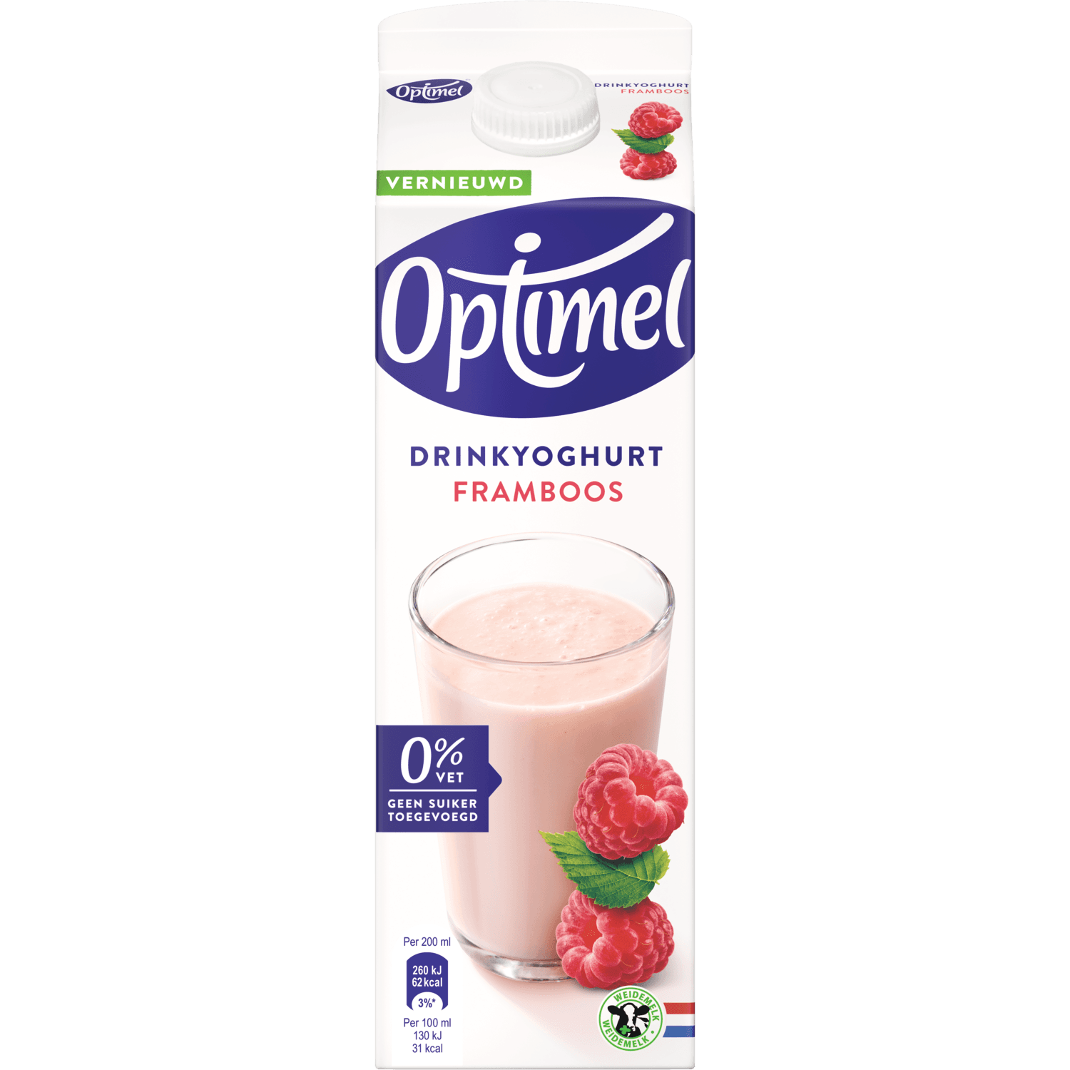 Optimel Drink framboos 0% vet