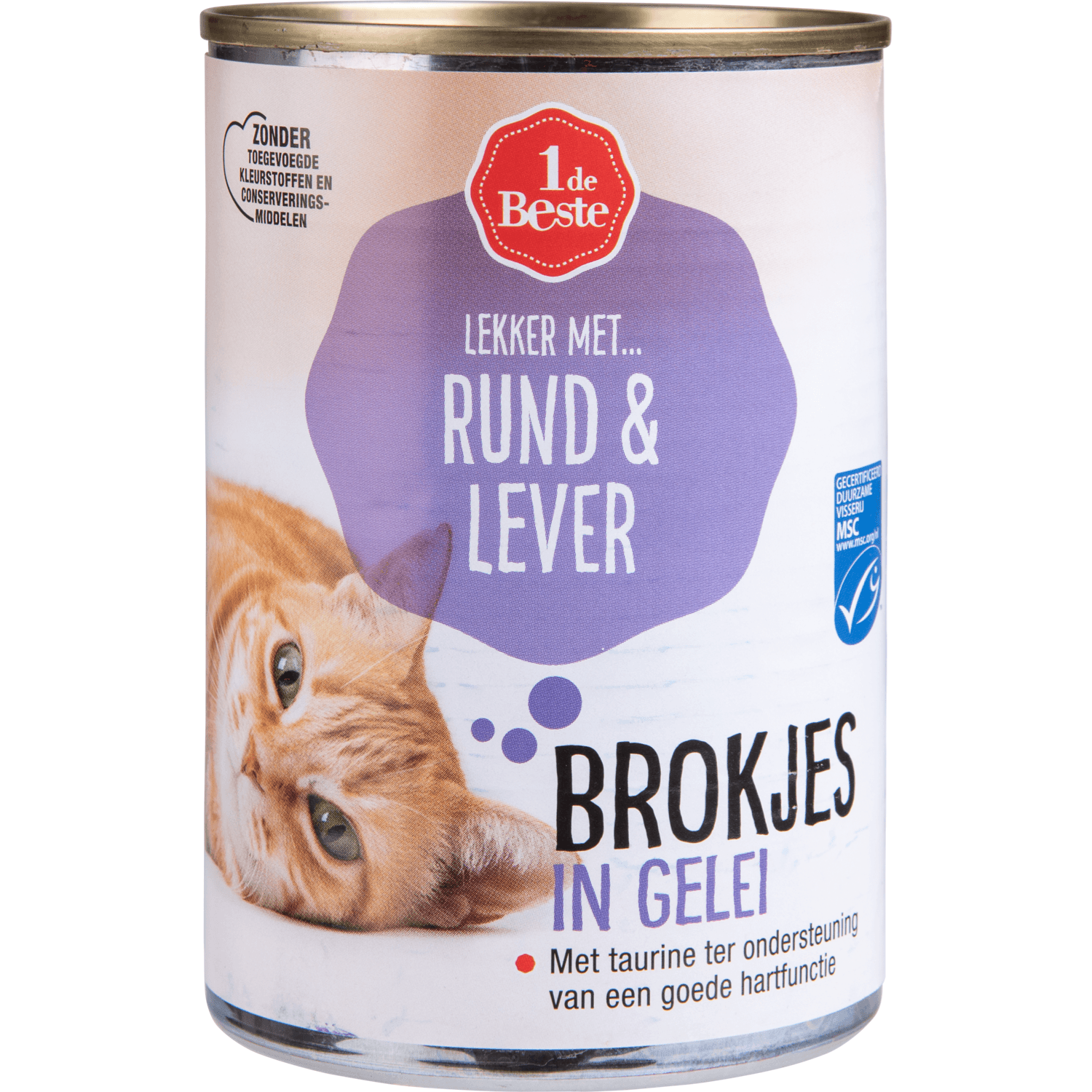 1 De Beste Kattenvoer rund-lever in gelei
