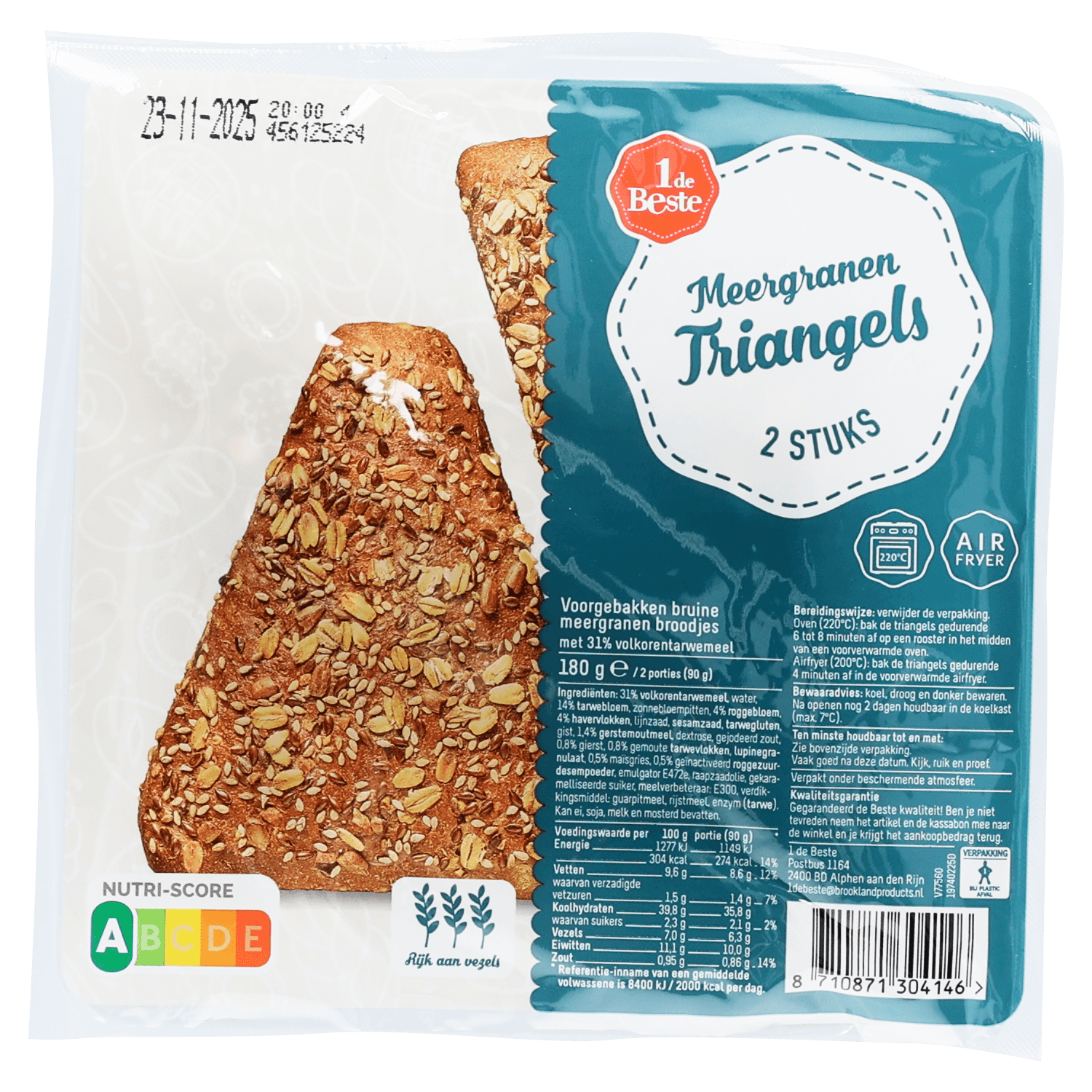 1 De Beste Triangels donker meergranen 2 stuks