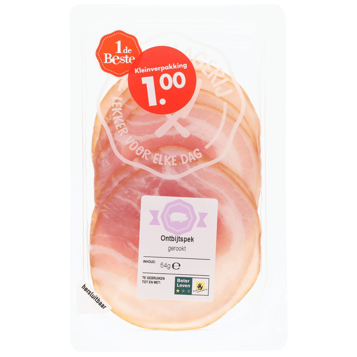 1 De Beste Ontbijtspek gerookt