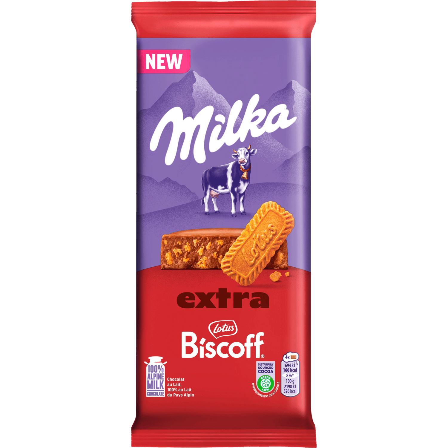 Milka Chocoladereep biscoff extra