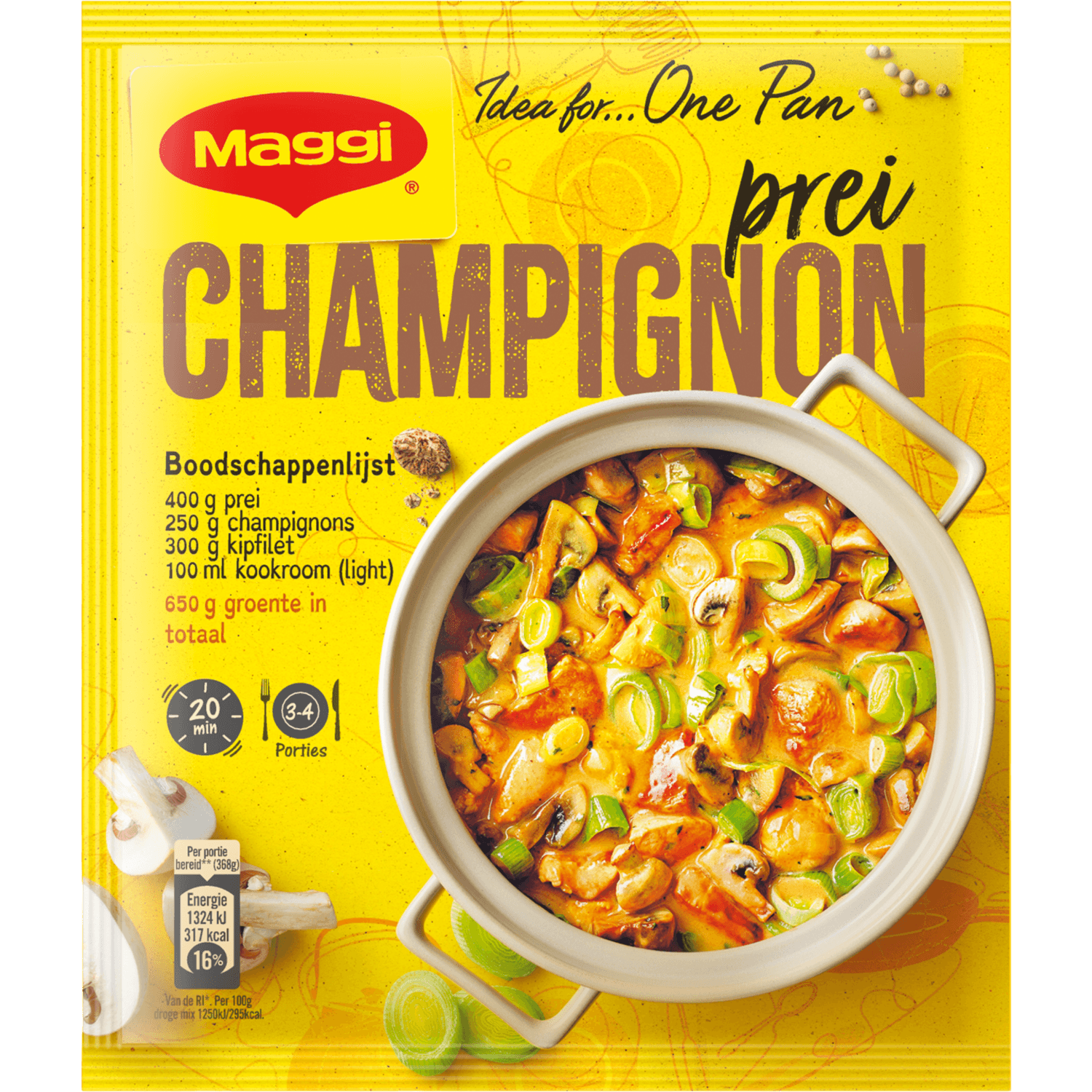 Maggi Hollands pannetje champignonsaus