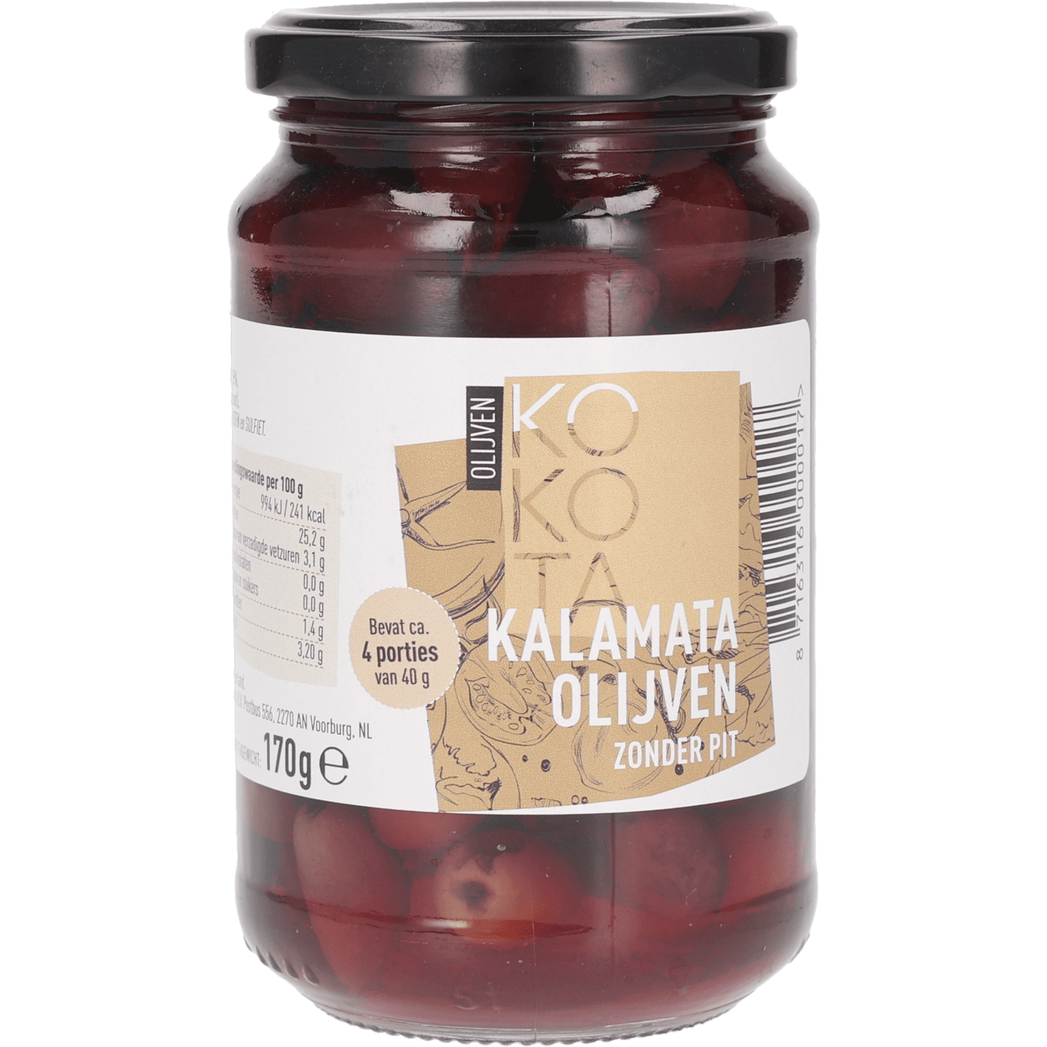 Kokota Kalamata olijven zonder pit