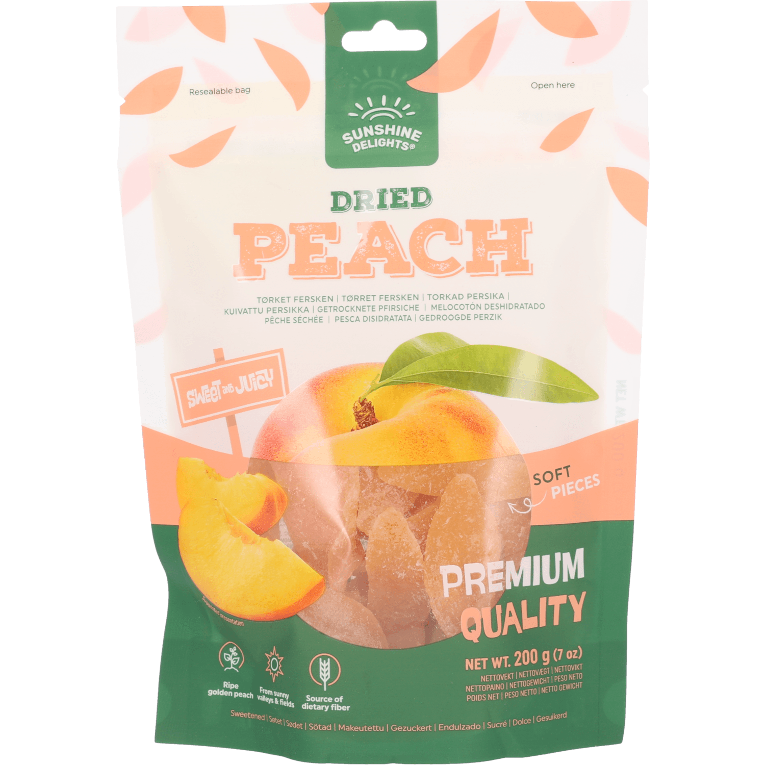 Sunshine Delights gedroogde perzik