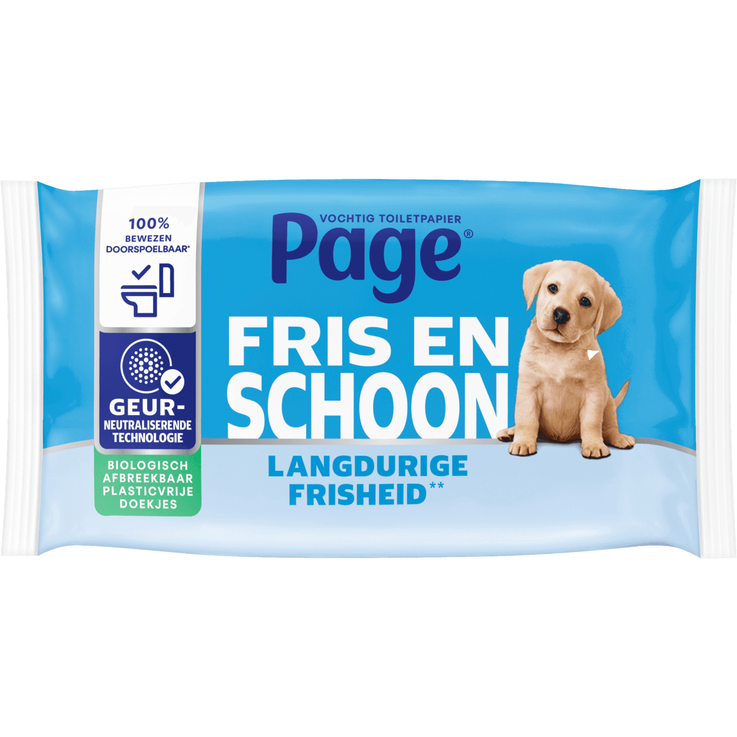 Page Vochtig toiletpapier compleet schoon