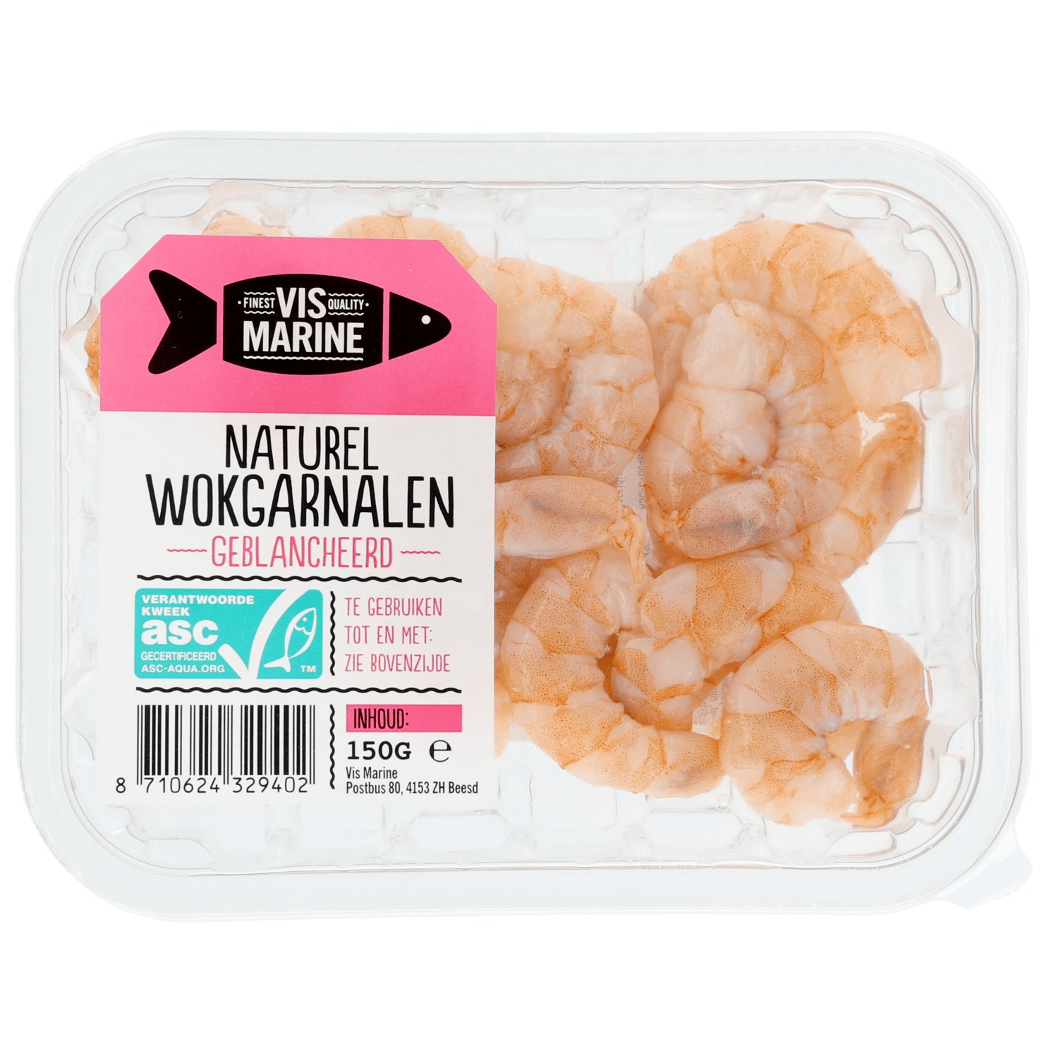 Vis Marine Wokgarnalen naturel groot