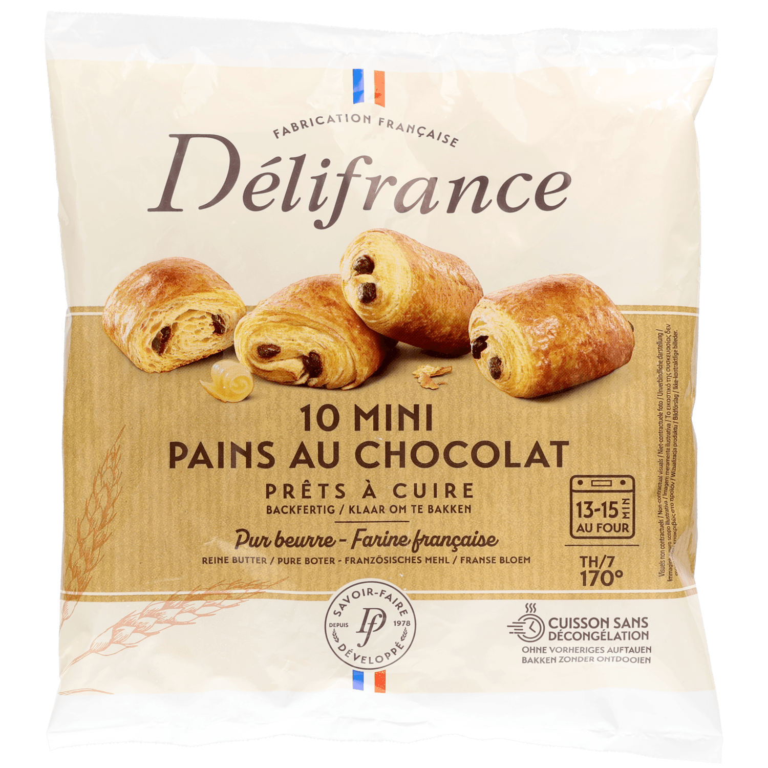 Délifrance Mini chocolade broodje 10 st.