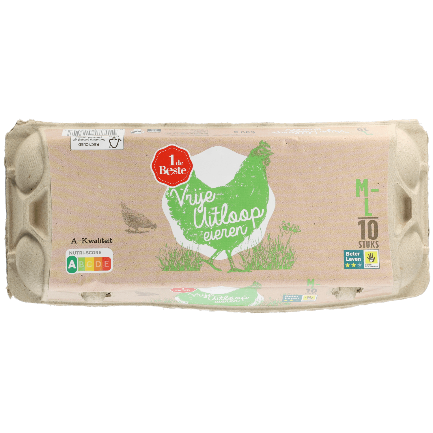 1 De Beste Vrije uitloop eieren wit M-L