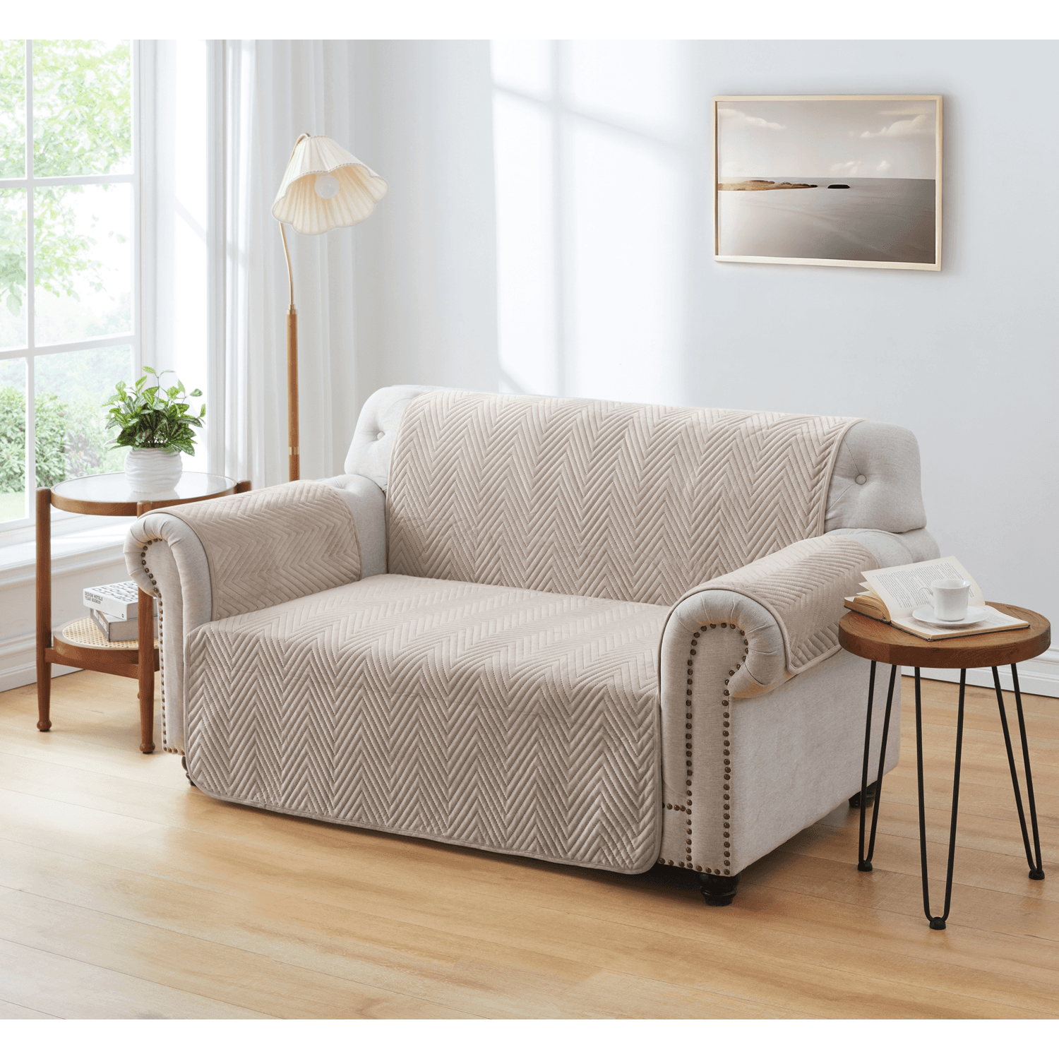 Bankbeschermer velvet 3pers 280x179cm