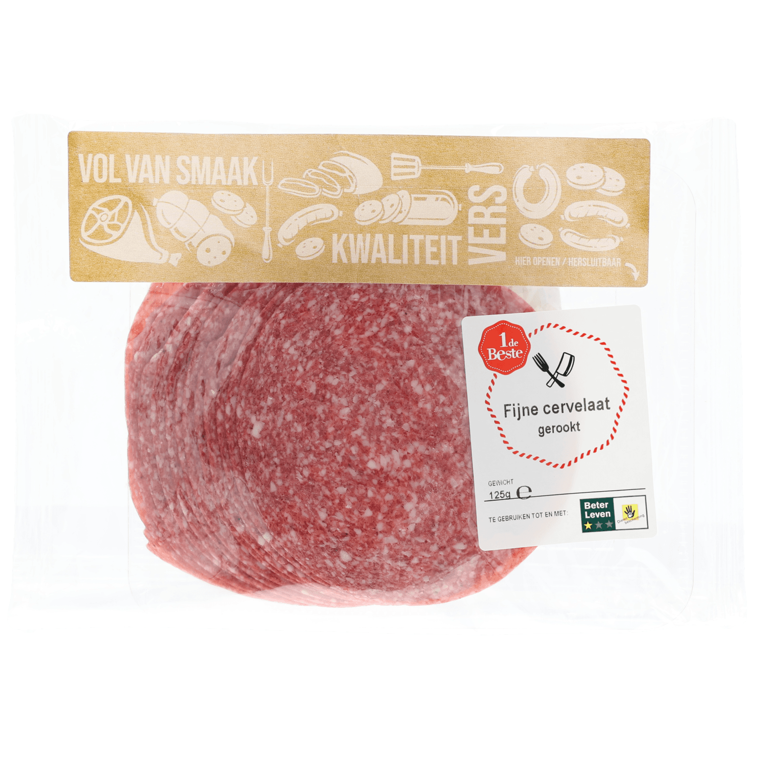 1 De Beste Fijne cervelaat gerookt