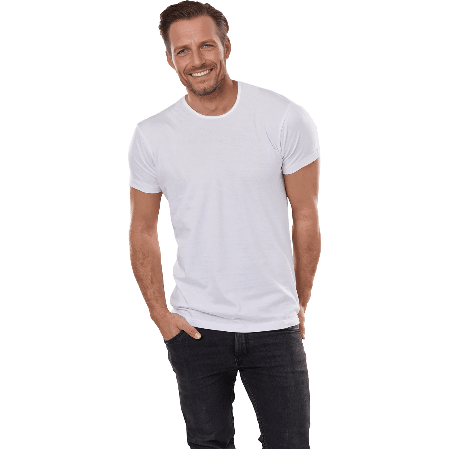 Hunk witte t-shirts s-xxl v-hals en rond 3-pack