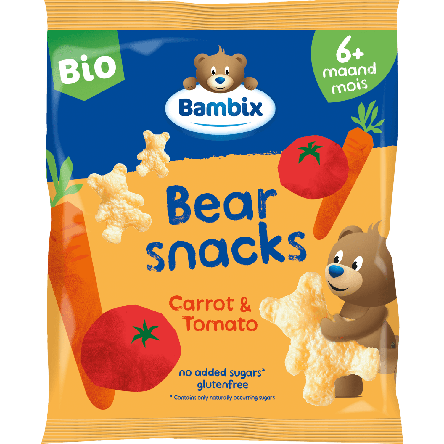 Bambix Berensnacks bio wortel tomaat 6+mnd