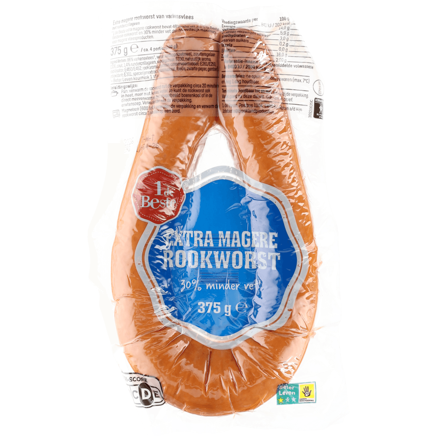 1 De Beste Rookworst extra magere