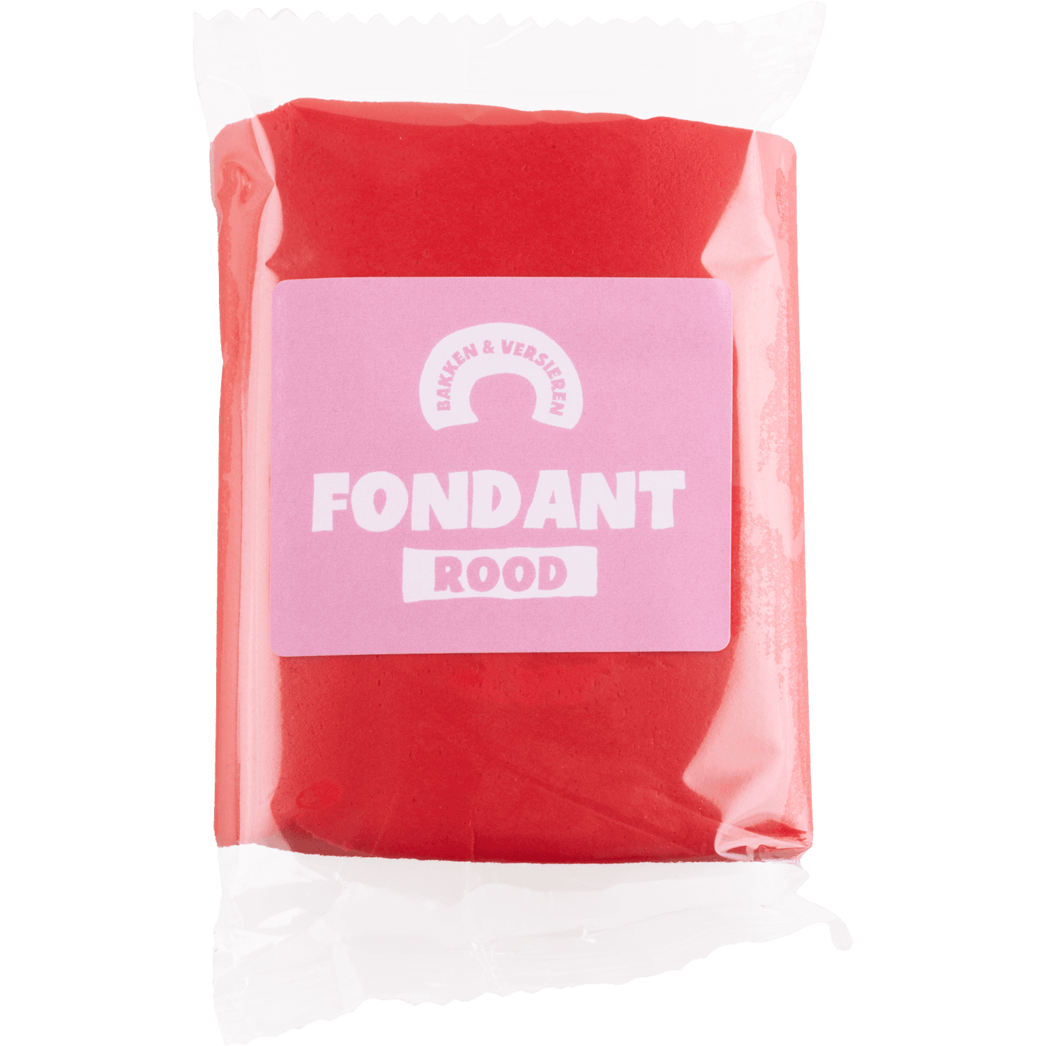 Bakken en versieren Rolfondant rood