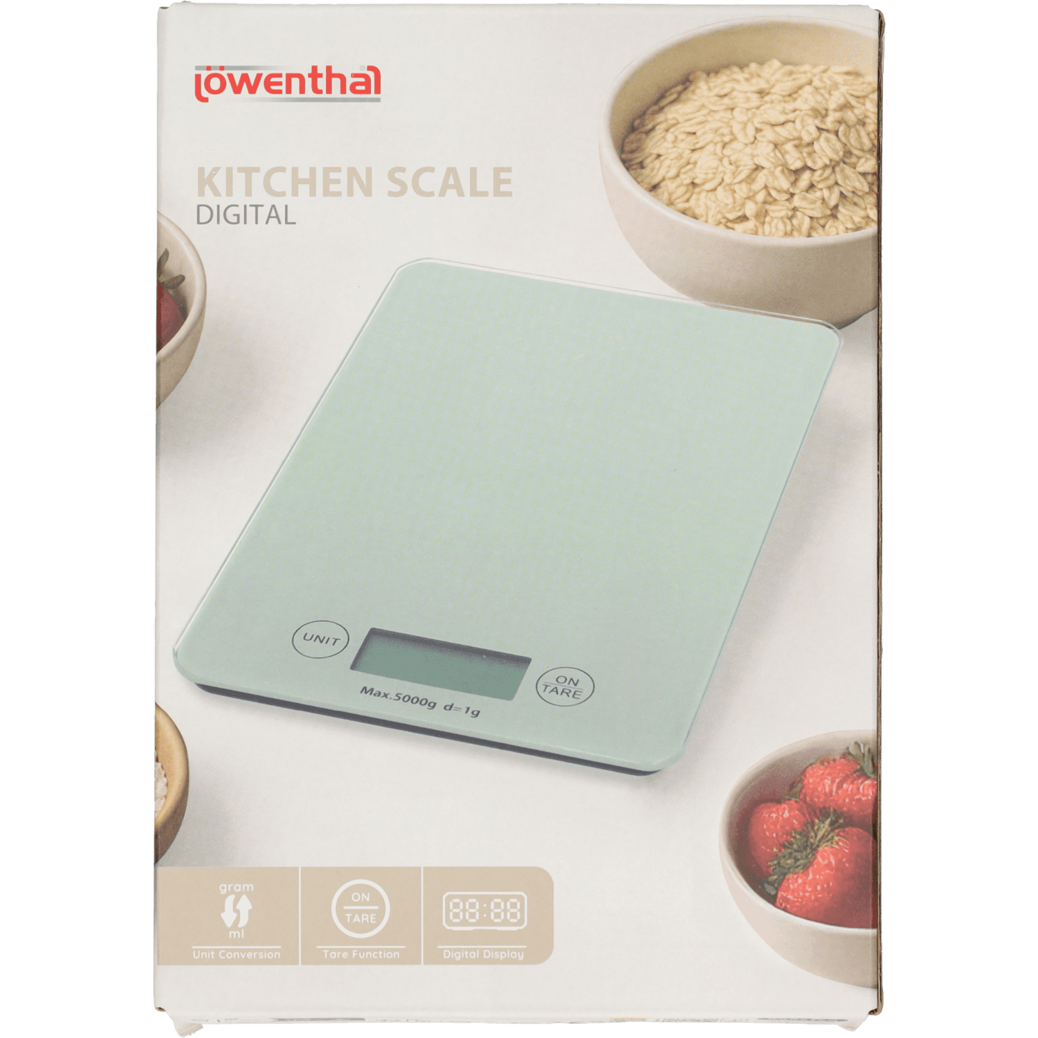 Keukenweegschaal 4 kleuren