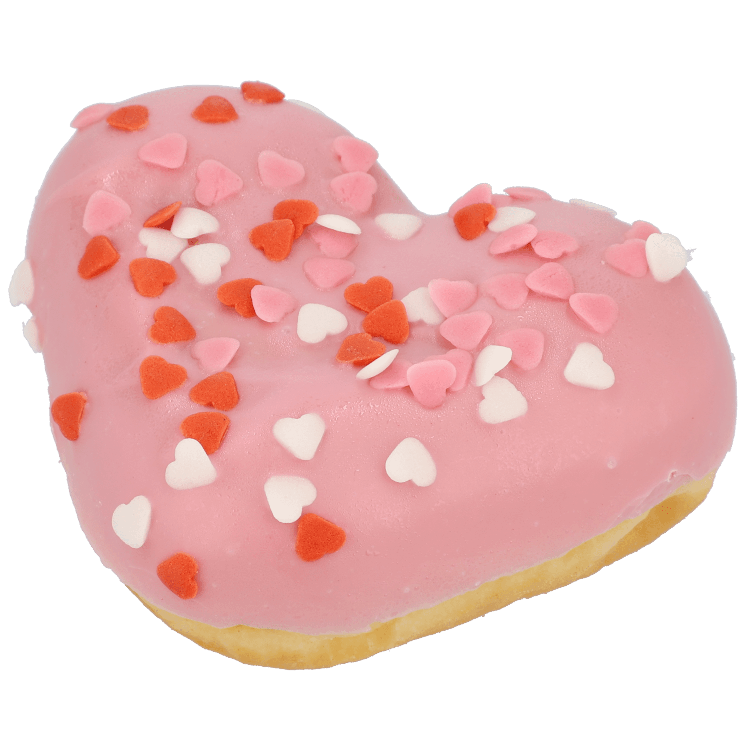 Hartvormige donut roze
